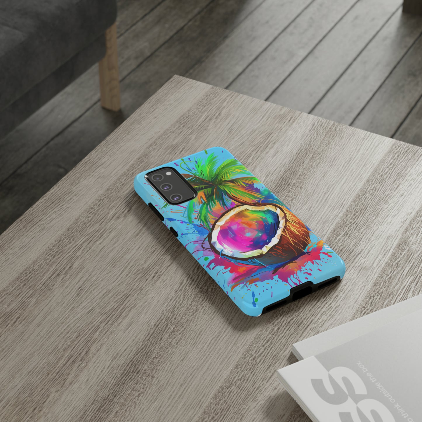 Coconut Colorful Hawaiian Tropical Phone Case, 808, Island Tropics, Wireless Compatible, Protective Cell Phone Case iPhone, Samsung, Pixel