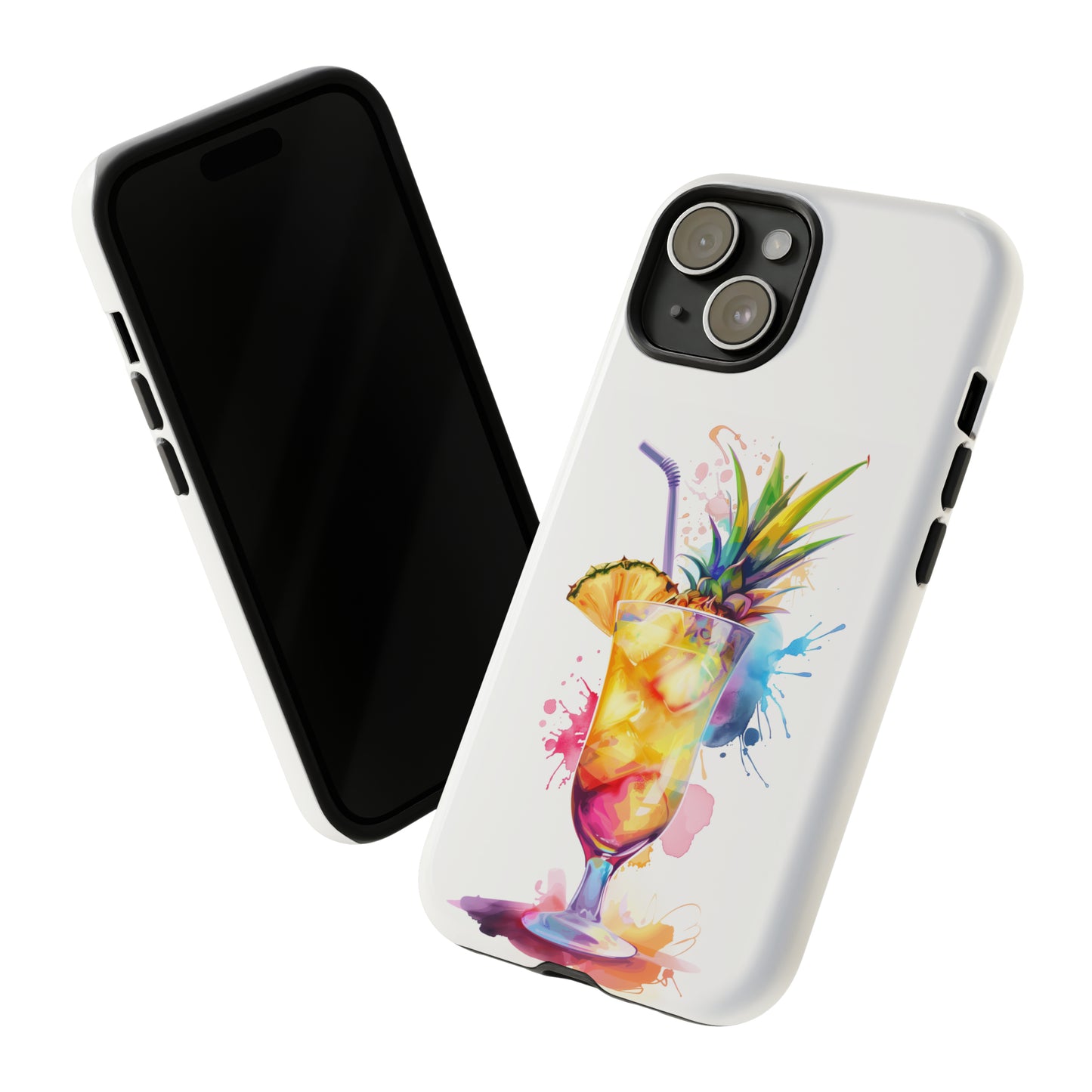 Pina Colada Cocktail Hawaiian Tropical Phone Case, Island Tropics, Wireless Compatible, Protective Cell Phone Case iPhone, Samsung, Pixel