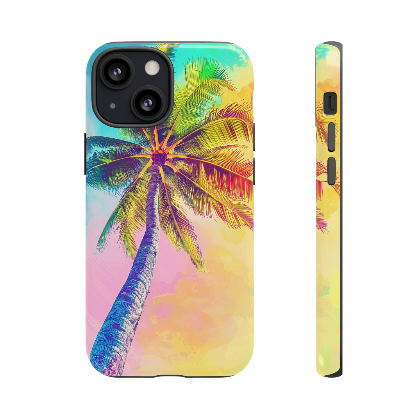 Palm Tree Colorful Hawaiian Tropical Phone Case, 808, Island Tropics, Wireless Compatible, Protective Cell Phone Case iPhone, Samsung, Pixel
