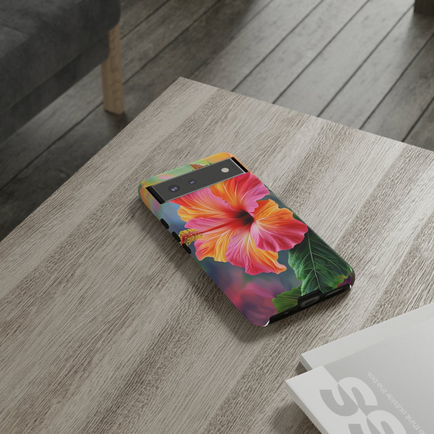 Hibiscus Flower Hawaiian Phone Case, Tropical, Wireless Compatible, Protective Cell Phone Case for iPhone, Samsung, Pixel phones