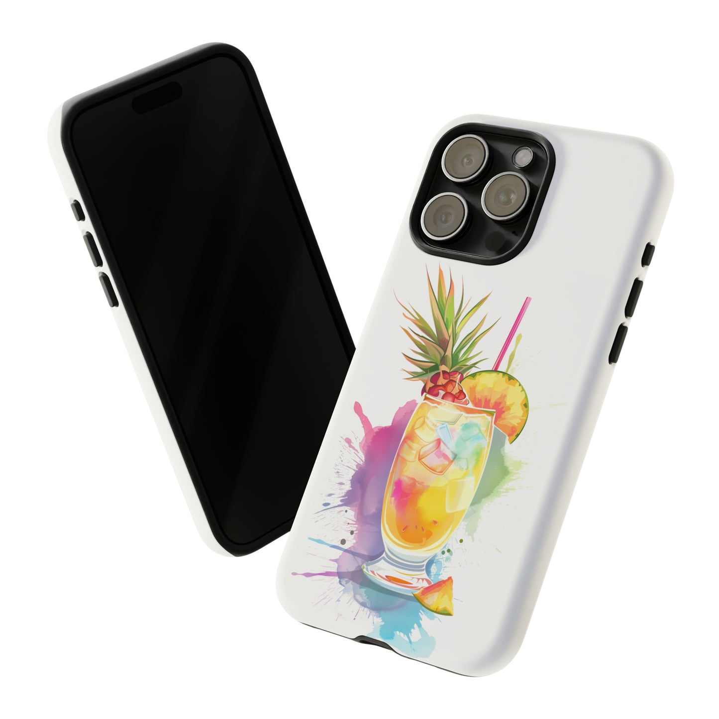 Pina Colada Cocktail Hawaiian Tropical Phone Case, Island Tropics, Wireless Compatible, Protective Cell Phone Case iPhone, Samsung, Pixel