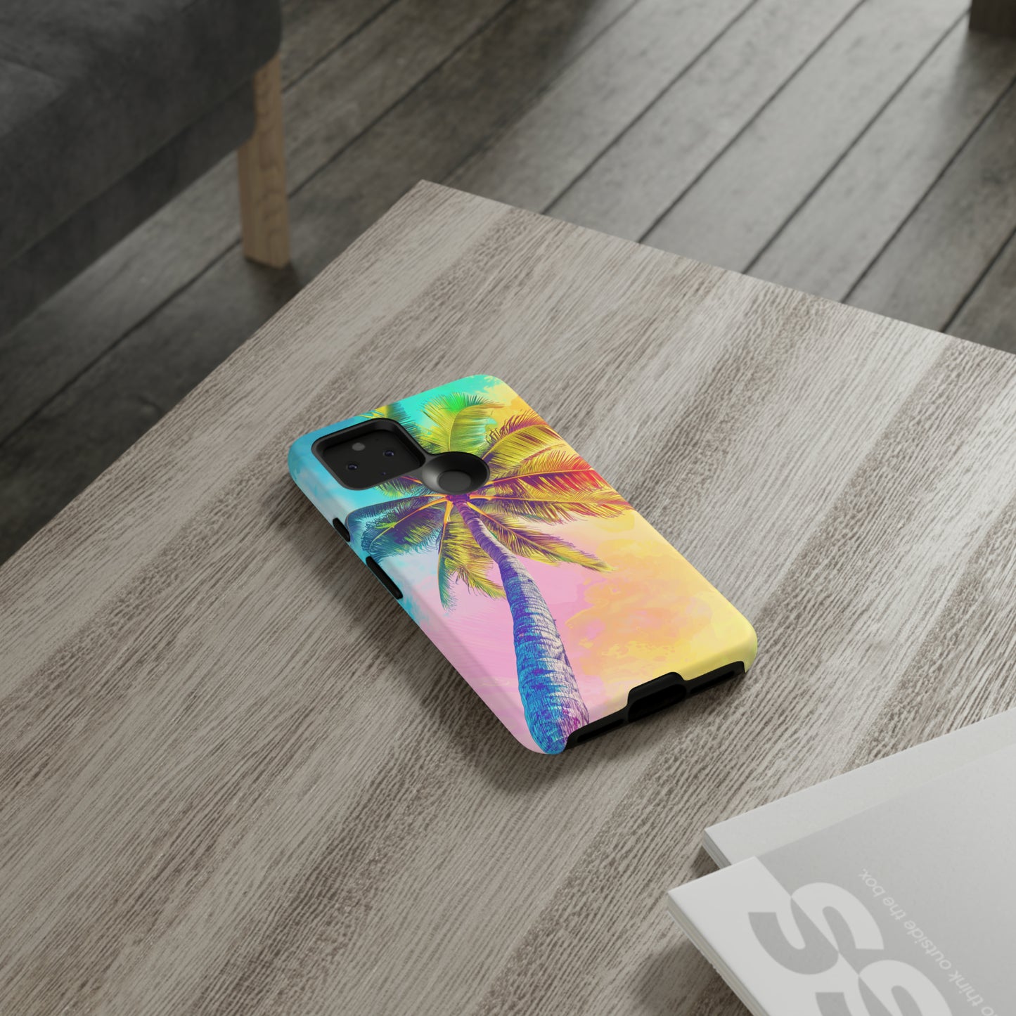 Palm Tree Colorful Hawaiian Tropical Phone Case, 808, Island Tropics, Wireless Compatible, Protective Cell Phone Case iPhone, Samsung, Pixel