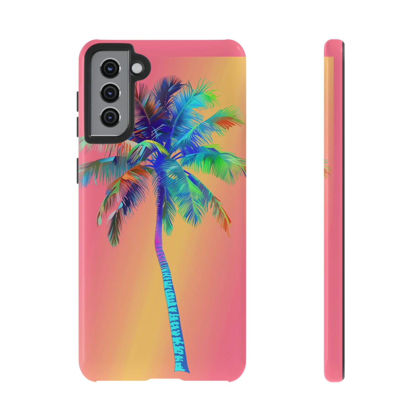 Palm Tree Pink Hawaiian Tropical Phone Case, 808, Island Tropics, Wireless Compatible, Protective Cell Phone Case for iPhone, Samsung, Pixel