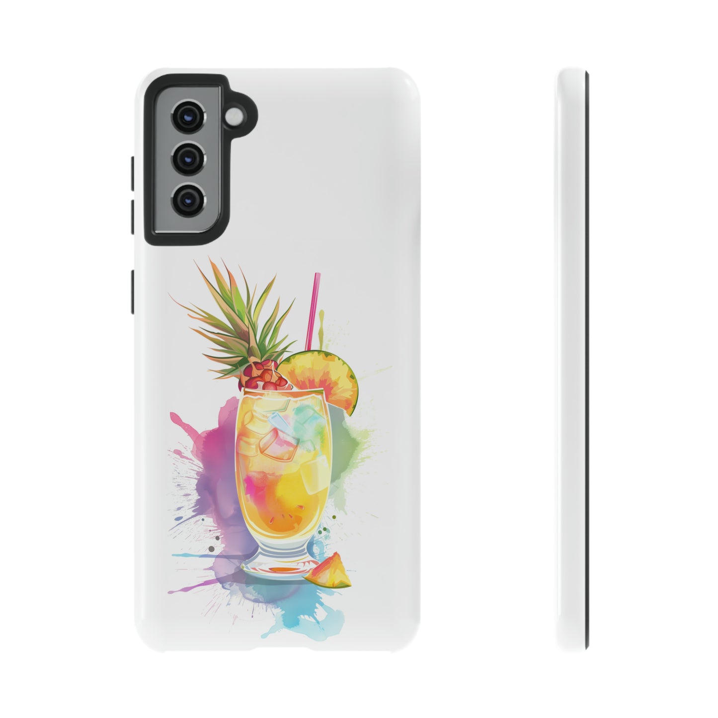 Pina Colada Cocktail Hawaiian Tropical Phone Case, Island Tropics, Wireless Compatible, Protective Cell Phone Case iPhone, Samsung, Pixel