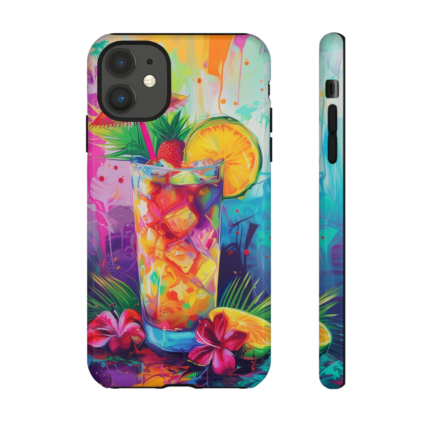 Mai Tai Cocktail Hawaiian Tropical Phone Case, 808, Island Tropics, Wireless Compatible, Protective Cell Phone Case iPhone, Samsung, Pixel