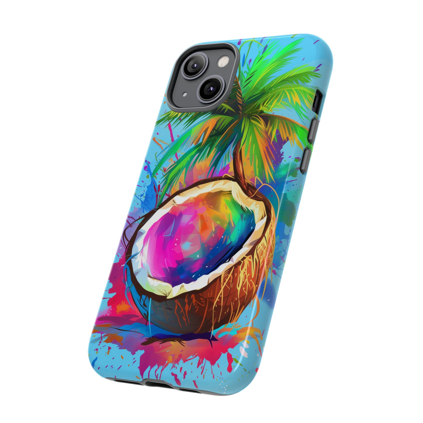 Coconut Colorful Hawaiian Tropical Phone Case, 808, Island Tropics, Wireless Compatible, Protective Cell Phone Case iPhone, Samsung, Pixel