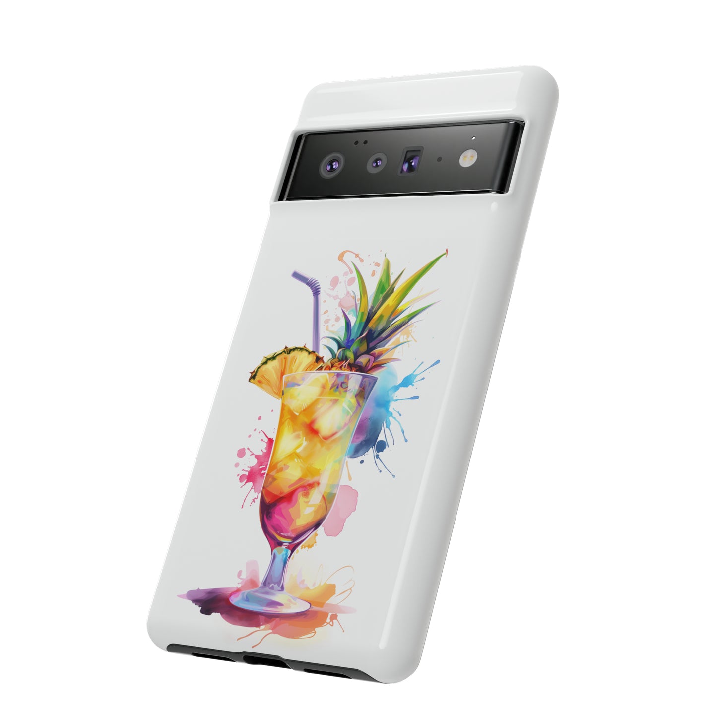 Pina Colada Cocktail Hawaiian Tropical Phone Case, Island Tropics, Wireless Compatible, Protective Cell Phone Case iPhone, Samsung, Pixel