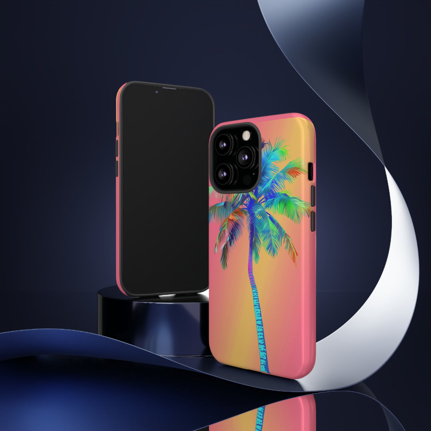 Palm Tree Pink Hawaiian Tropical Phone Case, 808, Island Tropics, Wireless Compatible, Protective Cell Phone Case for iPhone, Samsung, Pixel