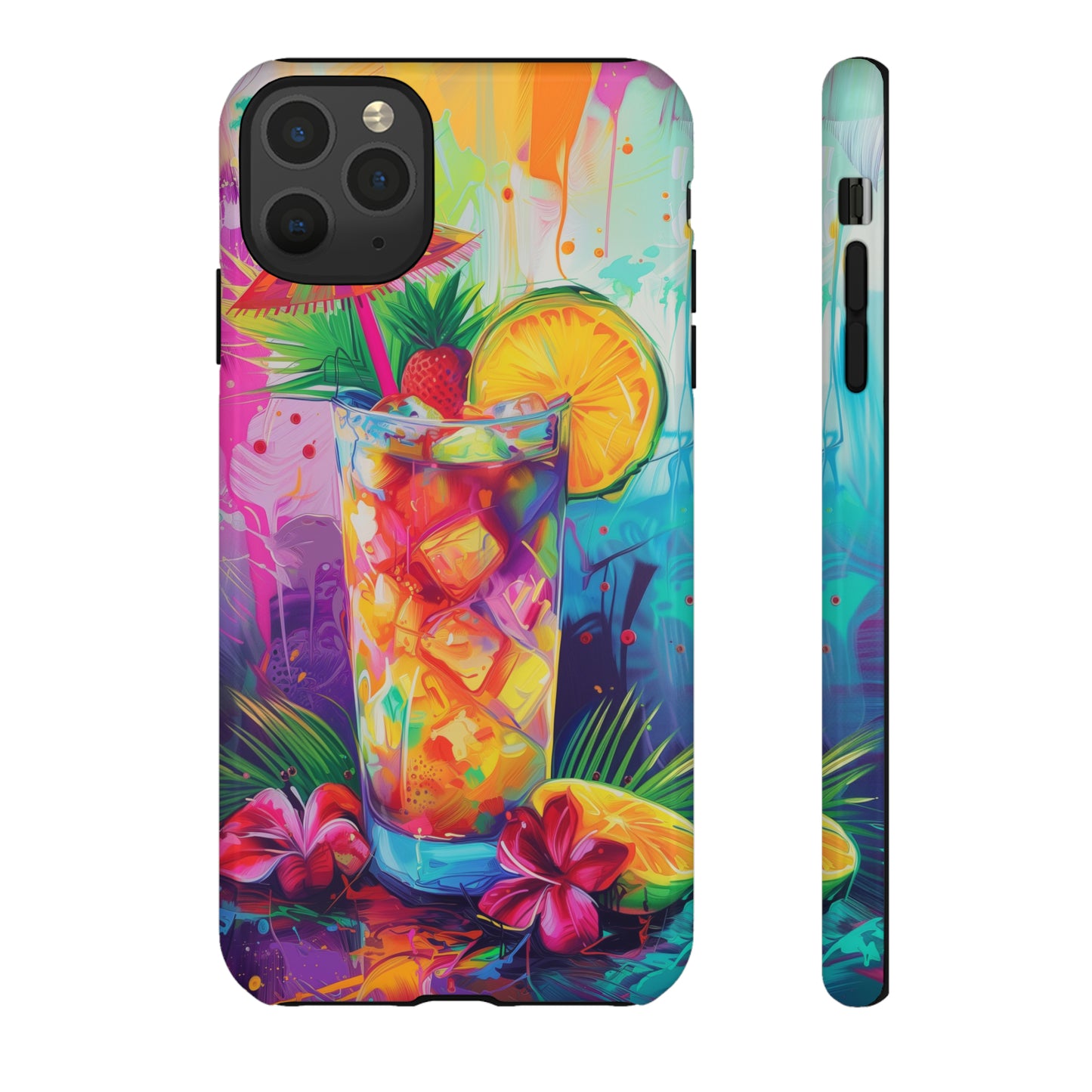 Mai Tai Cocktail Hawaiian Tropical Phone Case, 808, Island Tropics, Wireless Compatible, Protective Cell Phone Case iPhone, Samsung, Pixel