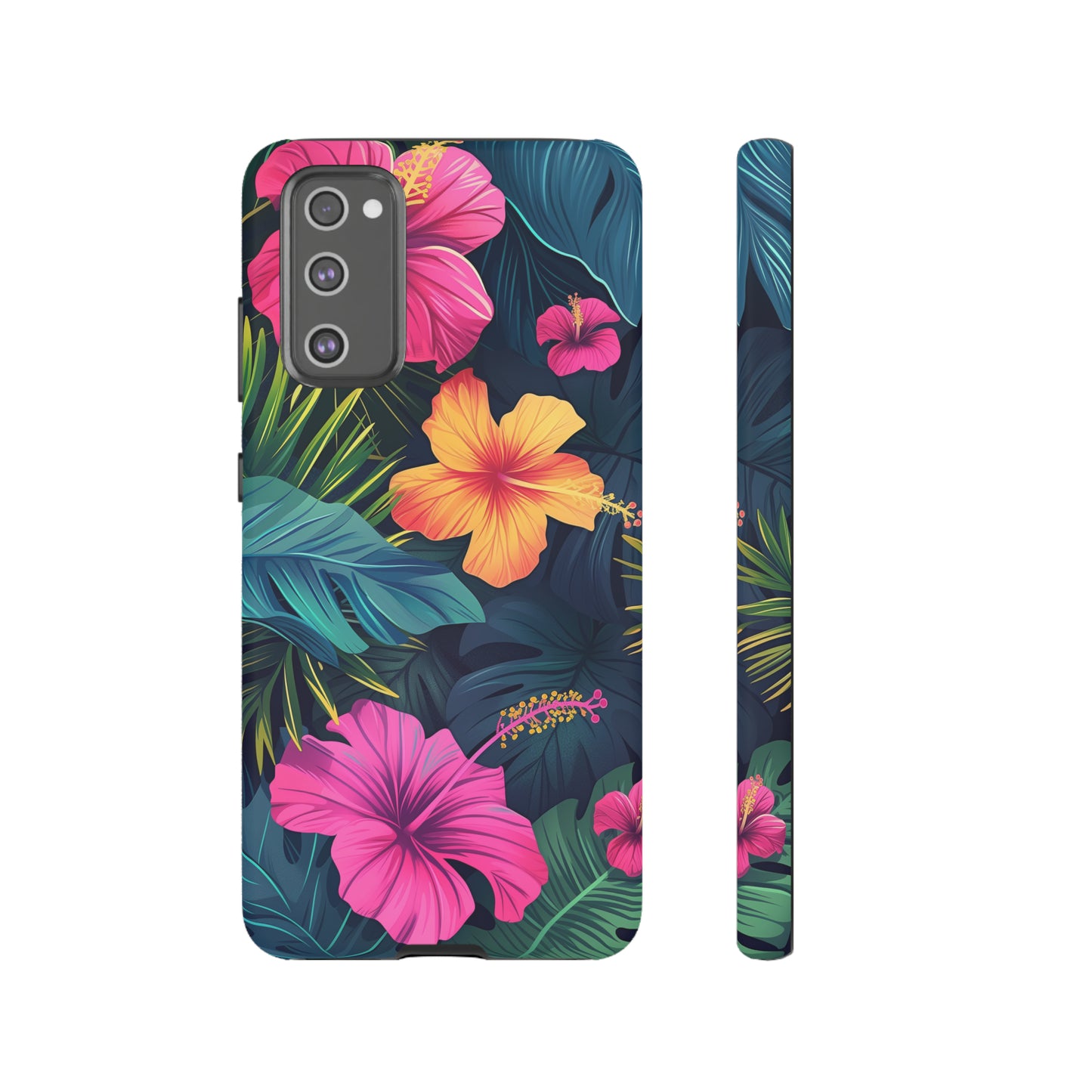 Hibiscus Dark Hawaiian Tropical Phone Case, 808, Island Tropics, Wireless Compatible, Protective Cell Phone Case iPhone, Samsung, Pixel