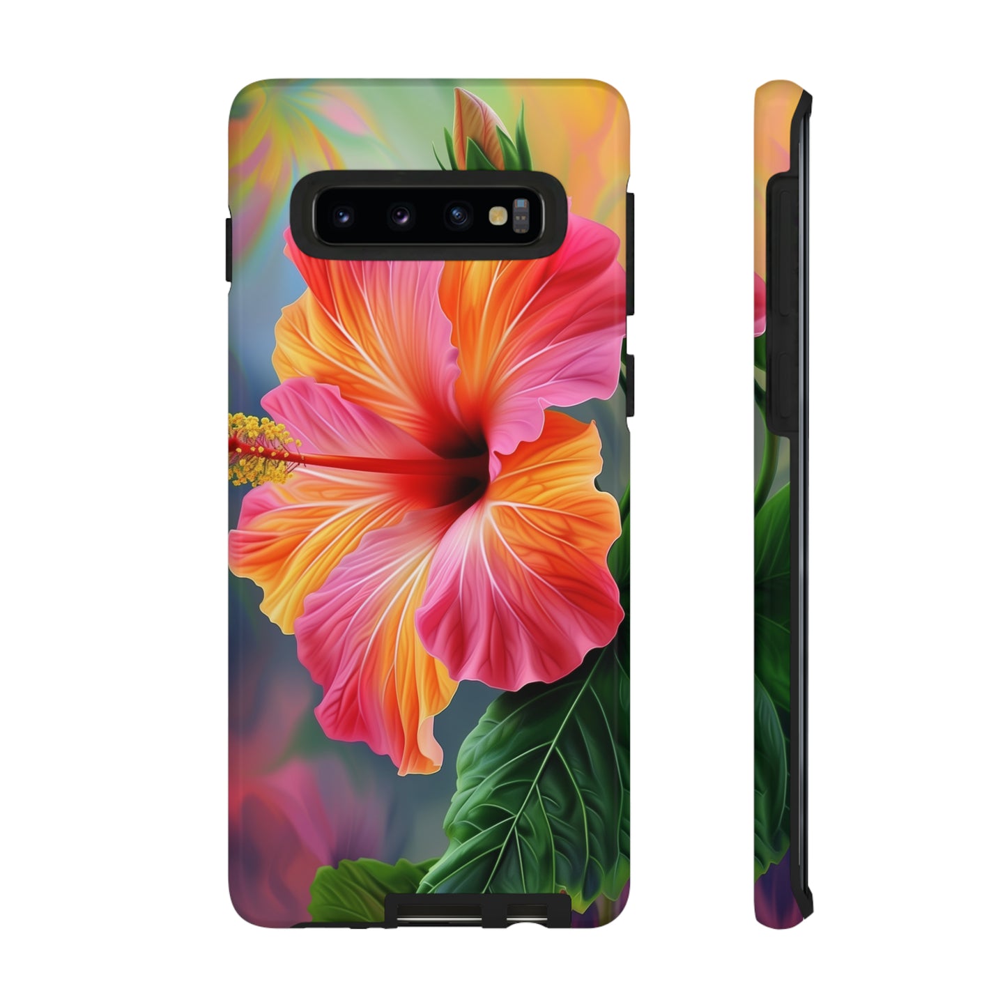 Hibiscus Flower Hawaiian Phone Case, Tropical, Wireless Compatible, Protective Cell Phone Case for iPhone, Samsung, Pixel phones