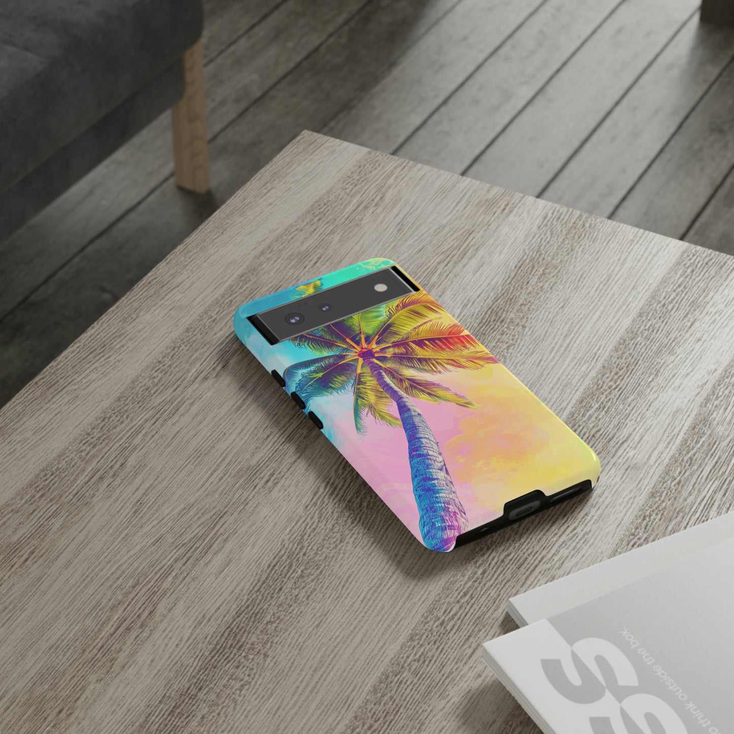 Palm Tree Colorful Hawaiian Tropical Phone Case, 808, Island Tropics, Wireless Compatible, Protective Cell Phone Case iPhone, Samsung, Pixel