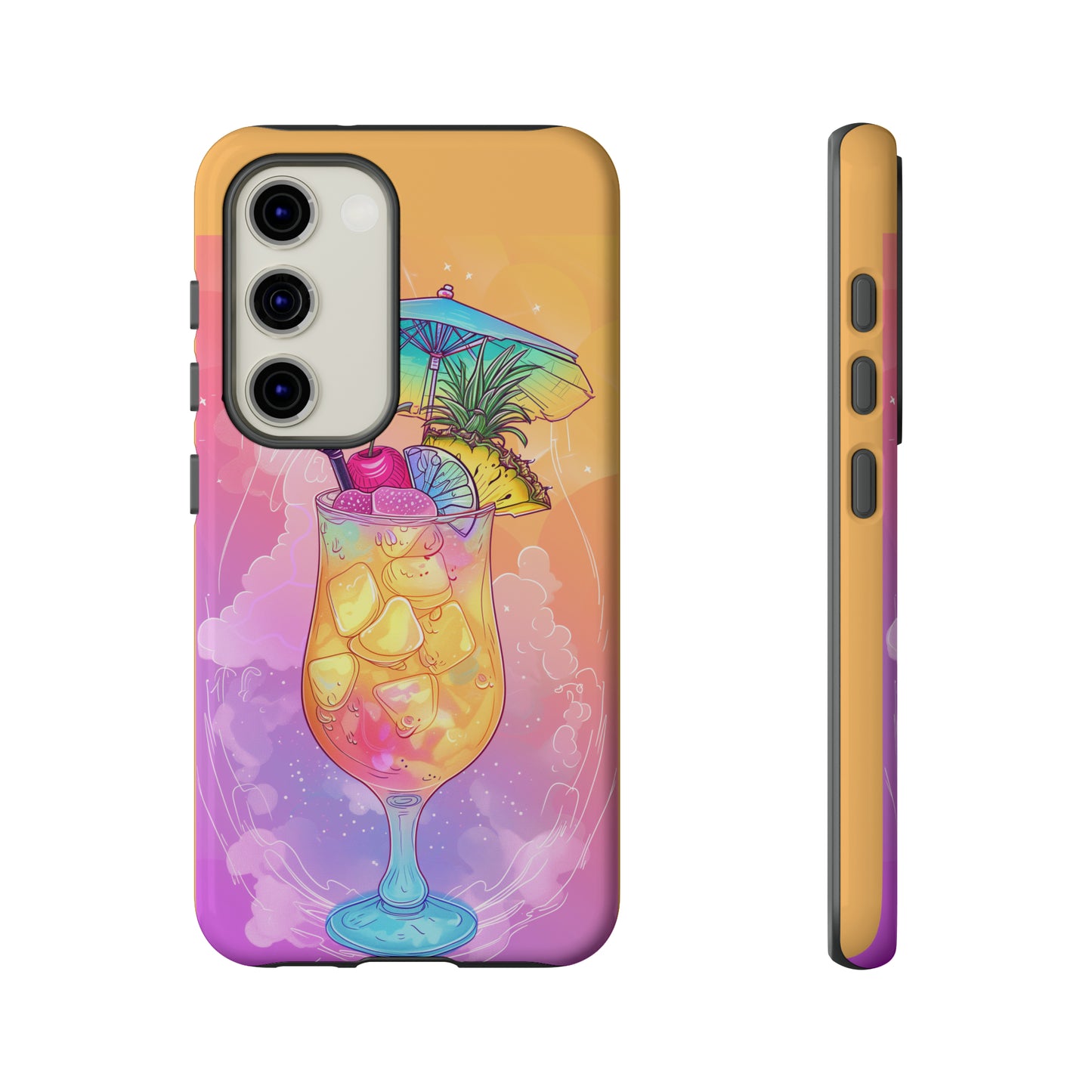 Pina Colada Cocktail Hawaiian Tropical Phone Case, Island Tropics, Wireless Compatible, Protective Cell Phone Case iPhone, Samsung, Pixel