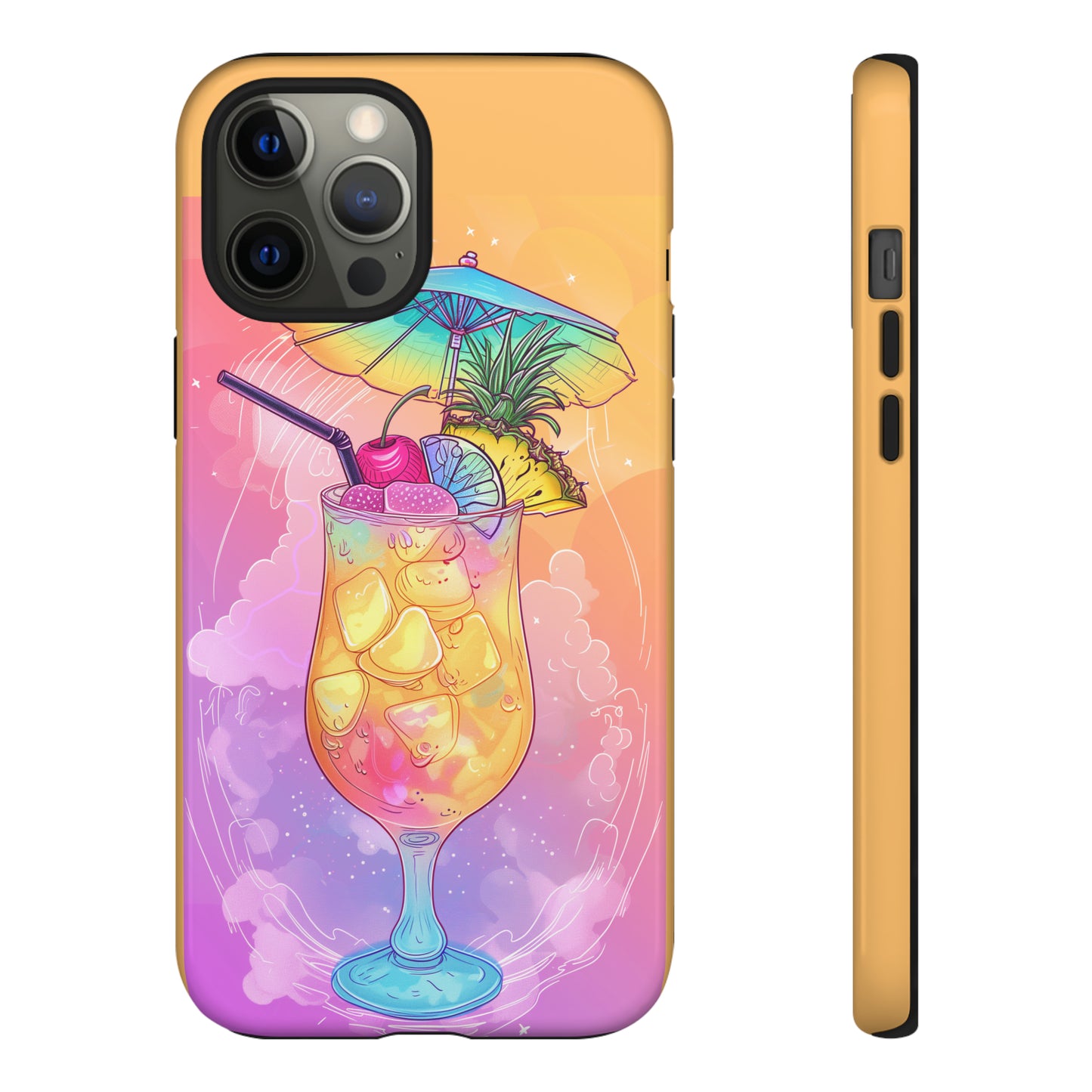 Pina Colada Cocktail Hawaiian Tropical Phone Case, Island Tropics, Wireless Compatible, Protective Cell Phone Case iPhone, Samsung, Pixel