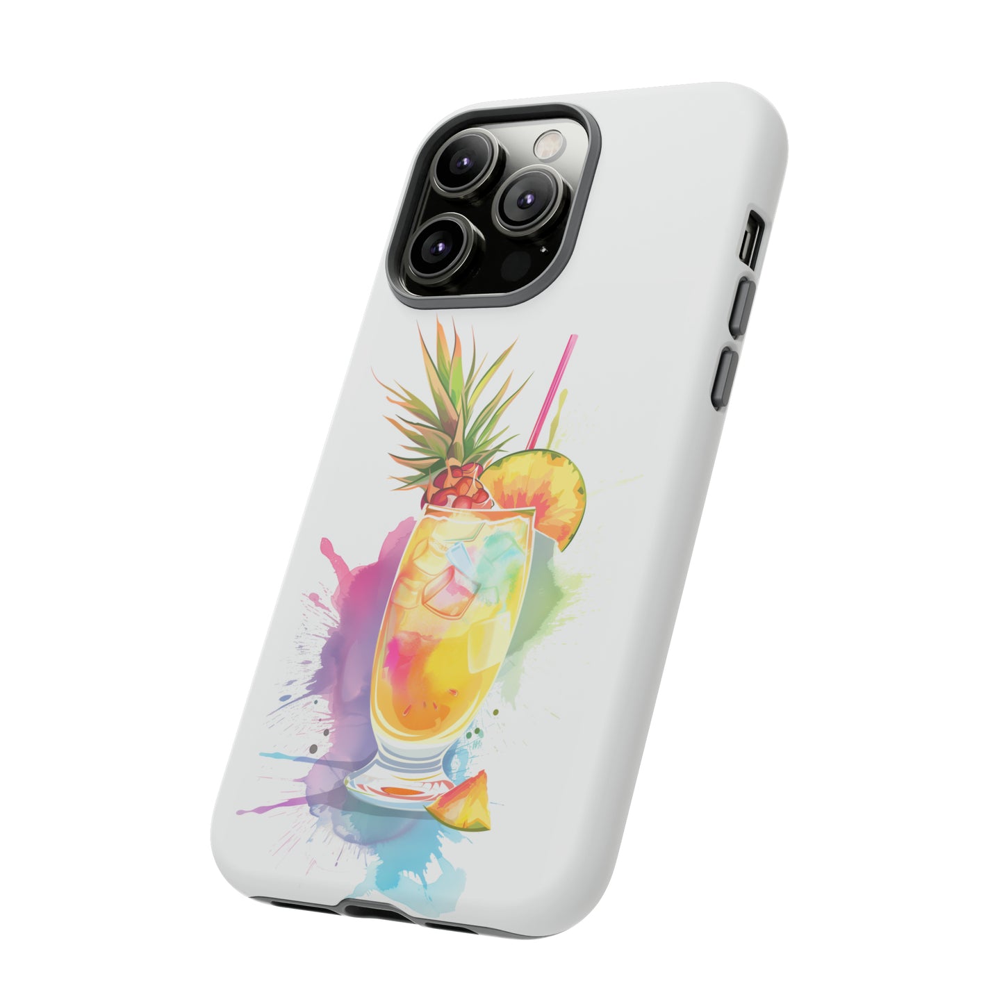 Pina Colada Cocktail Hawaiian Tropical Phone Case, Island Tropics, Wireless Compatible, Protective Cell Phone Case iPhone, Samsung, Pixel