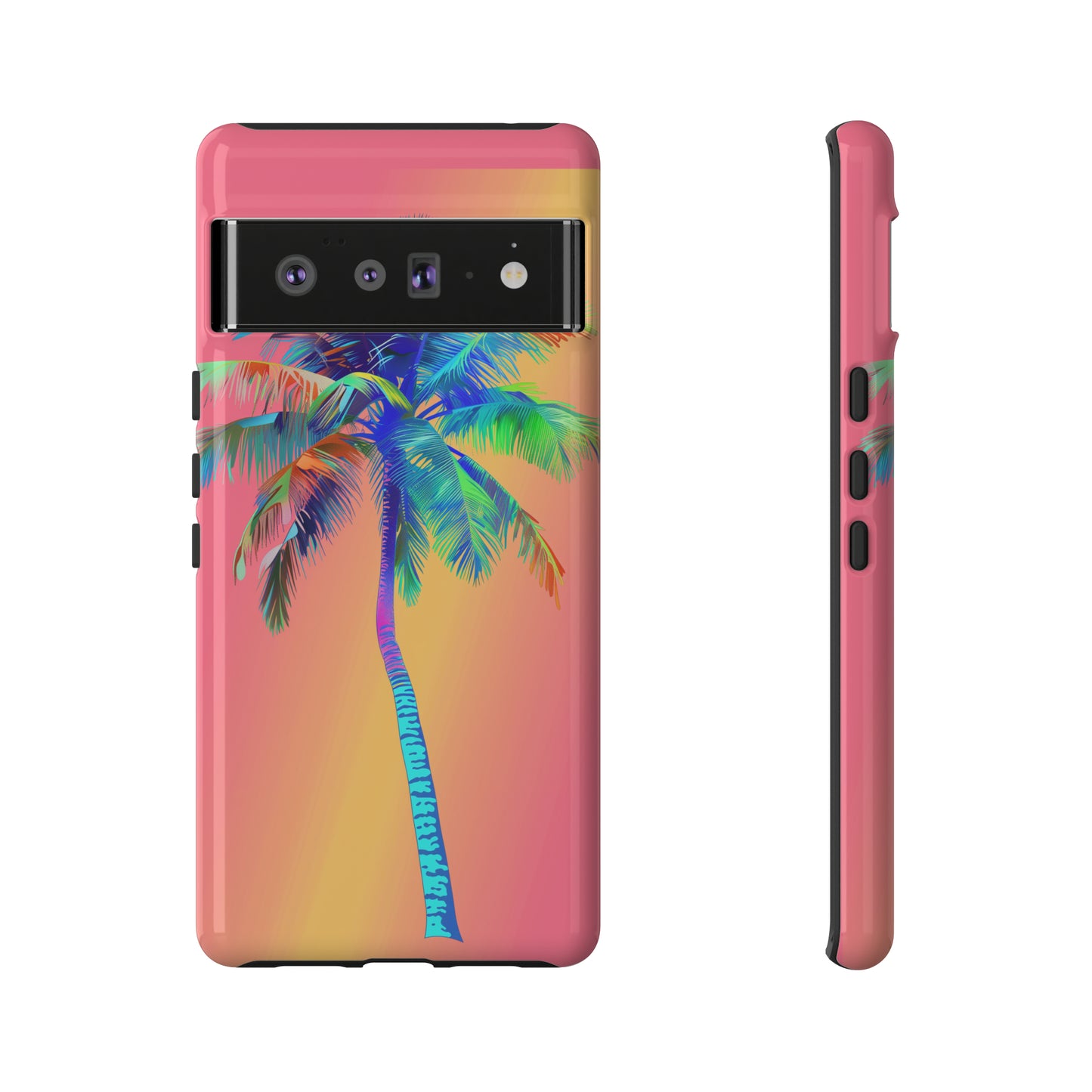 Palm Tree Pink Hawaiian Tropical Phone Case, 808, Island Tropics, Wireless Compatible, Protective Cell Phone Case for iPhone, Samsung, Pixel