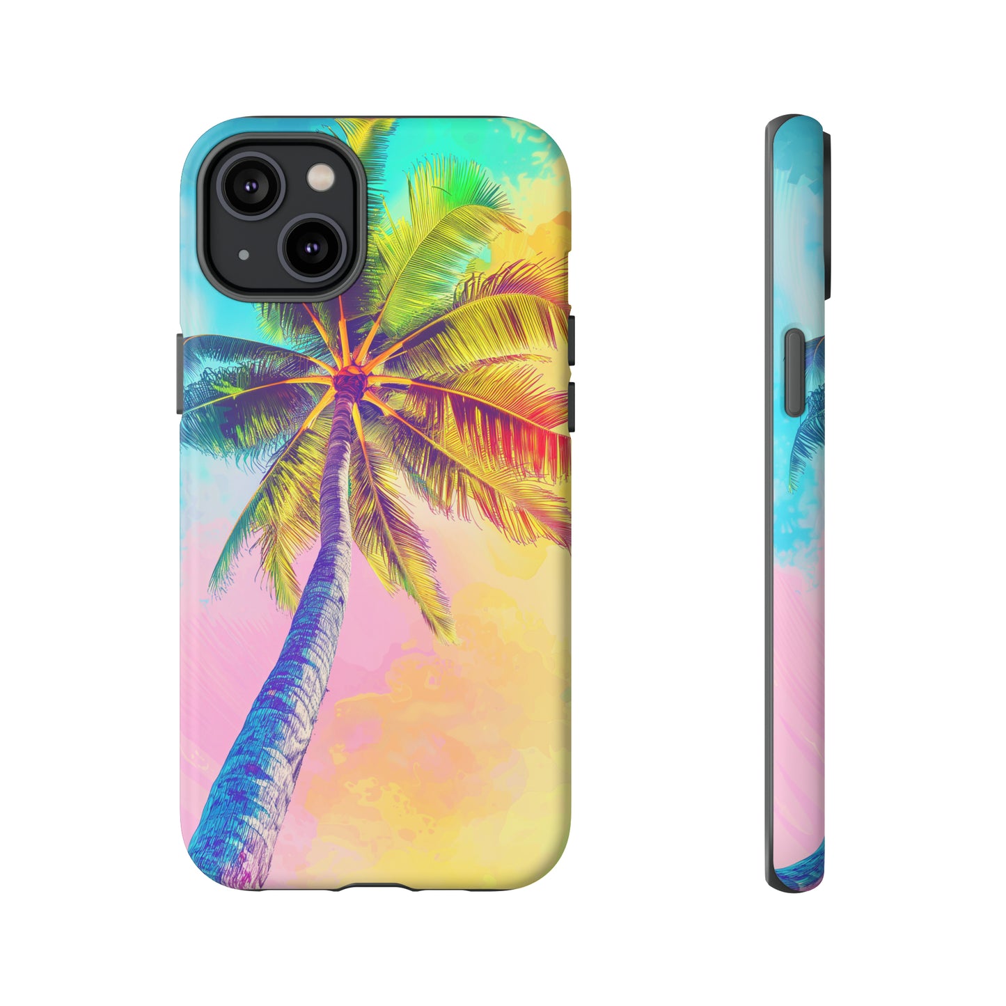 Palm Tree Colorful Hawaiian Tropical Phone Case, 808, Island Tropics, Wireless Compatible, Protective Cell Phone Case iPhone, Samsung, Pixel