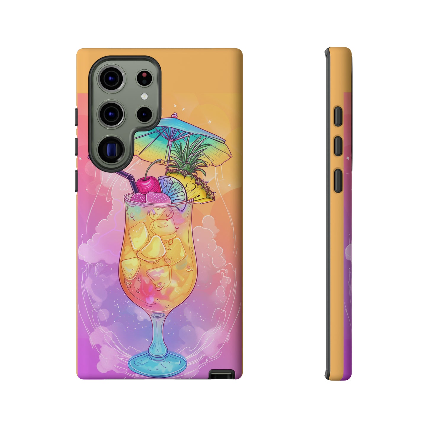 Pina Colada Cocktail Hawaiian Tropical Phone Case, Island Tropics, Wireless Compatible, Protective Cell Phone Case iPhone, Samsung, Pixel