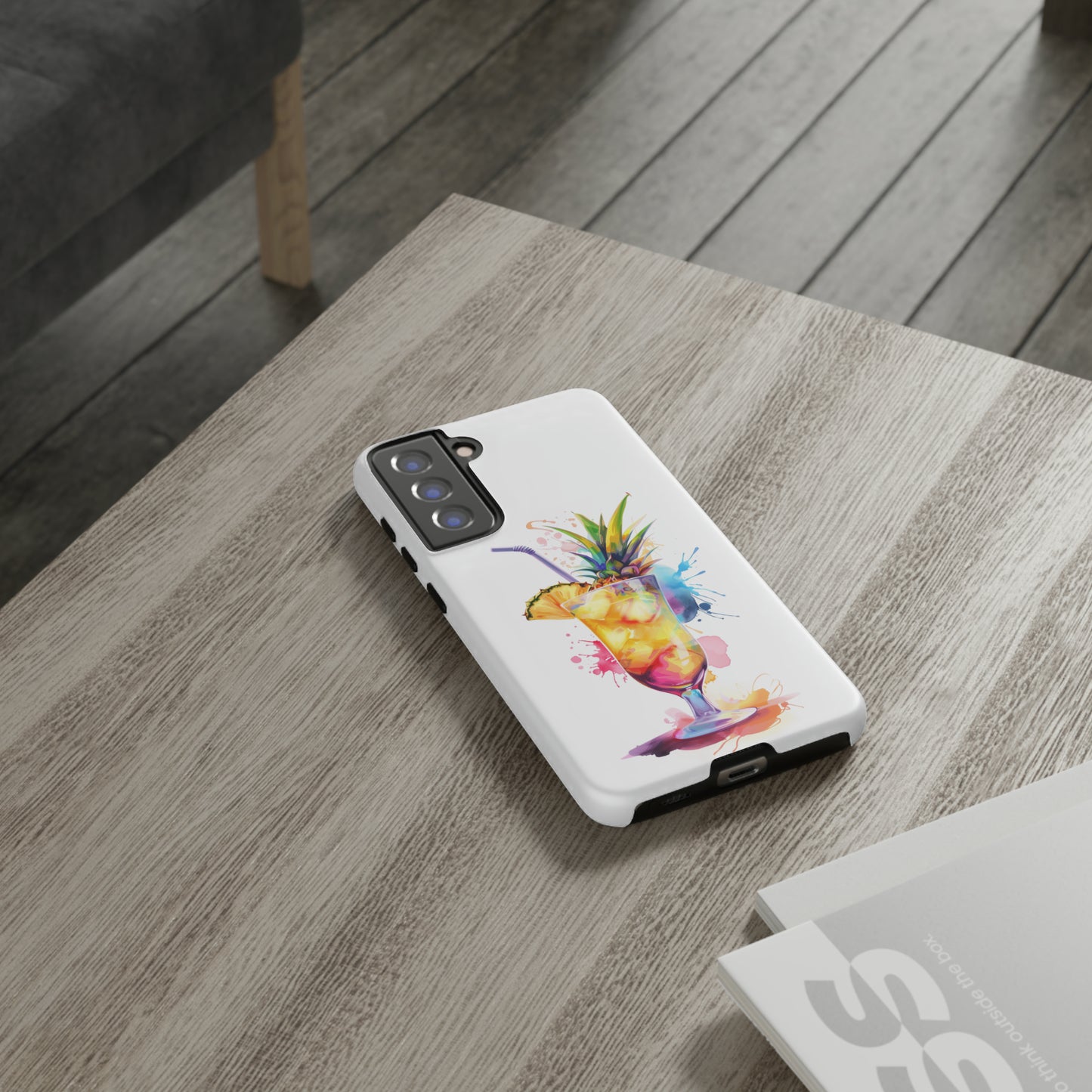 Pina Colada Cocktail Hawaiian Tropical Phone Case, Island Tropics, Wireless Compatible, Protective Cell Phone Case iPhone, Samsung, Pixel