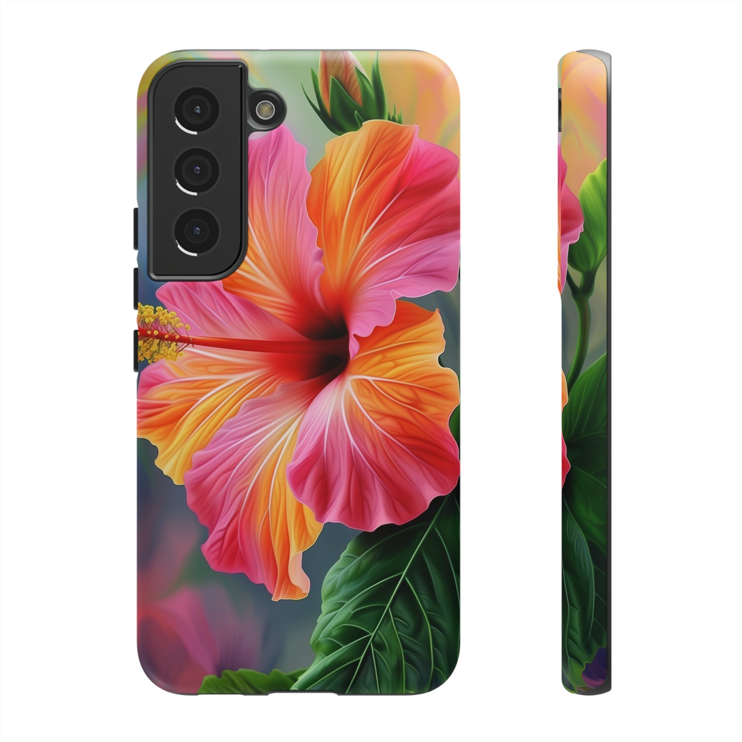 Hibiscus Flower Hawaiian Phone Case, Tropical, Wireless Compatible, Protective Cell Phone Case for iPhone, Samsung, Pixel phones