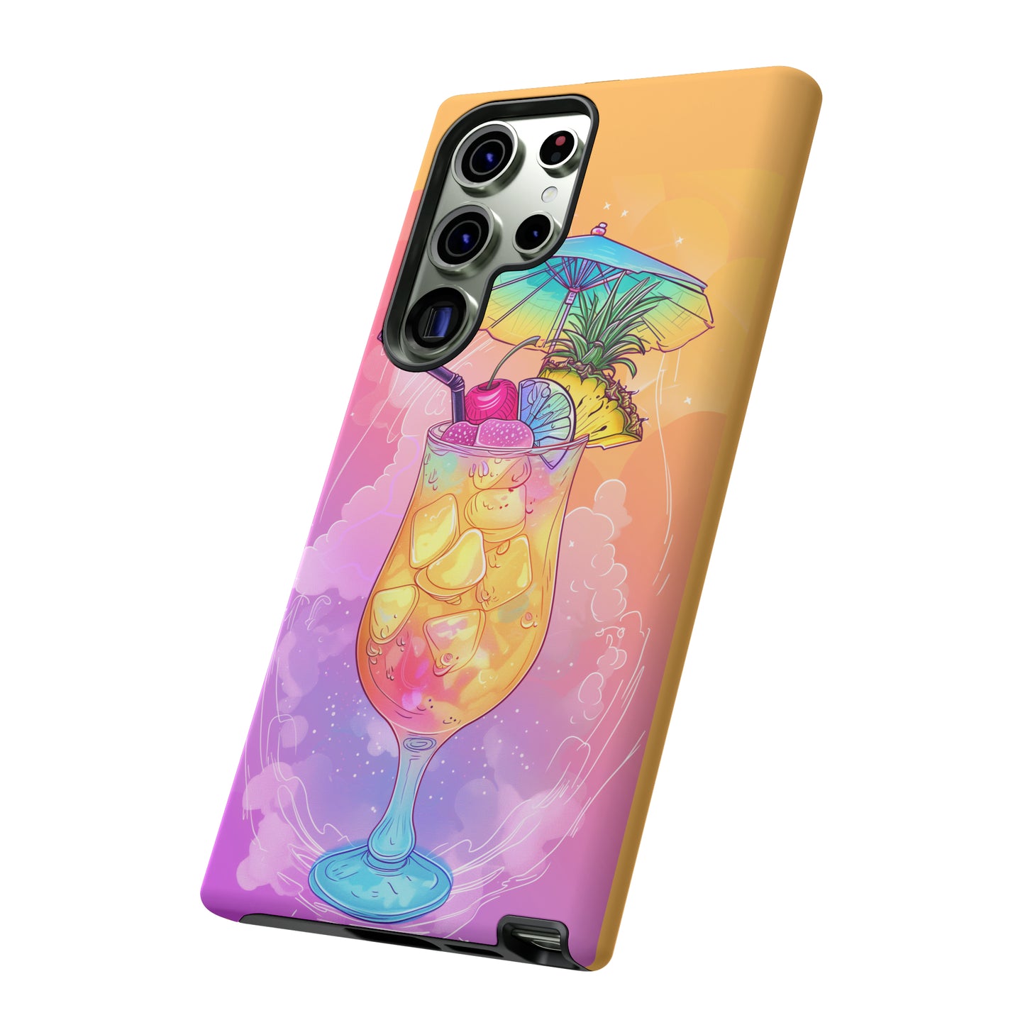 Pina Colada Cocktail Hawaiian Tropical Phone Case, Island Tropics, Wireless Compatible, Protective Cell Phone Case iPhone, Samsung, Pixel