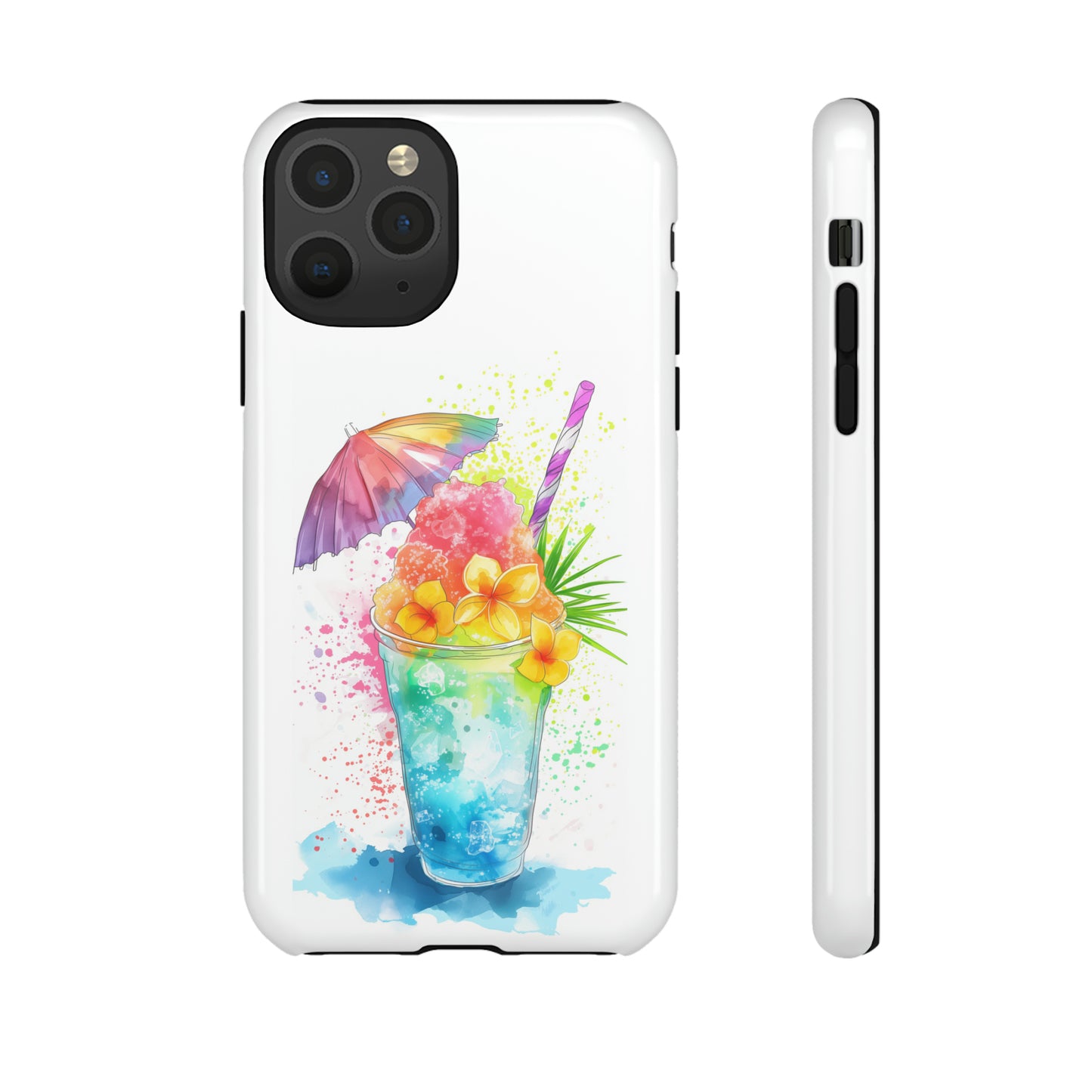 Shave Ice Plumerias Hawaiian Tropical Phone Case, 808, Island Tropics, Wireless Compatible, Protective Cell Case iPhone, Samsung, Pixel