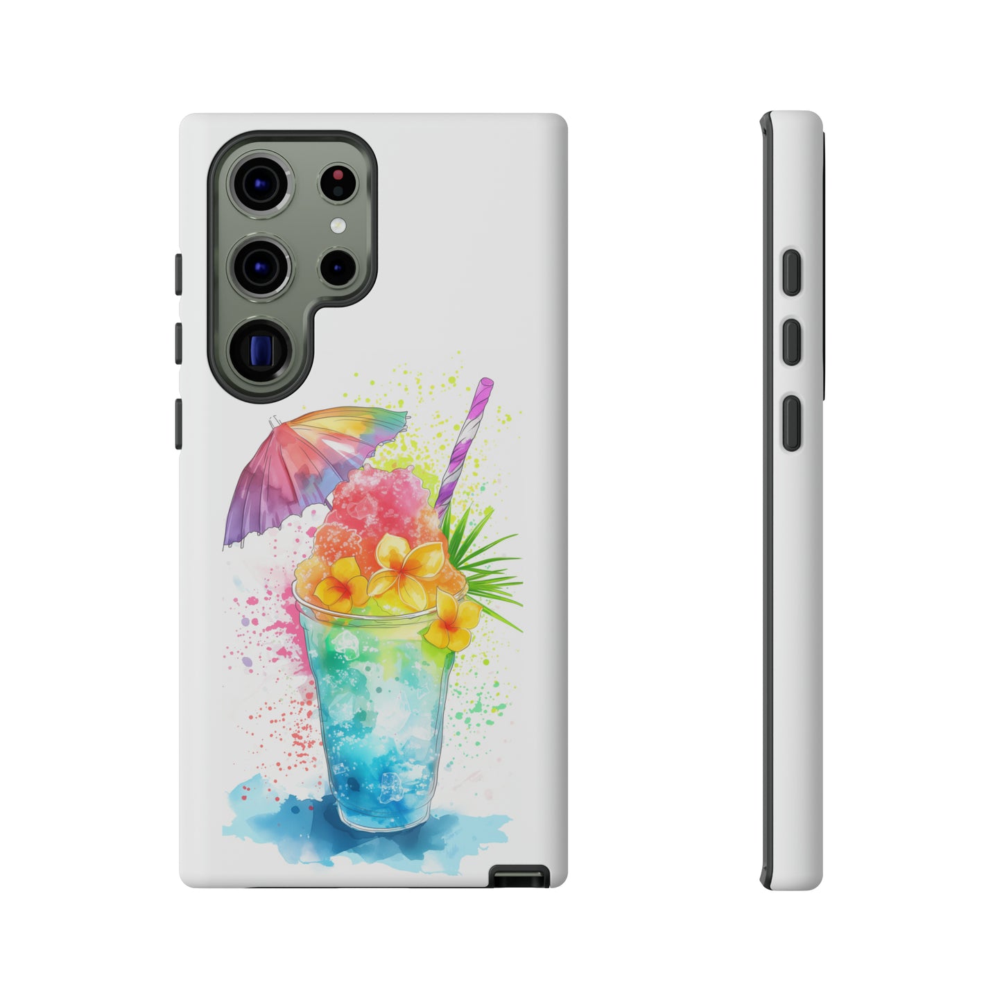 Shave Ice Plumerias Hawaiian Tropical Phone Case, 808, Island Tropics, Wireless Compatible, Protective Cell Case iPhone, Samsung, Pixel