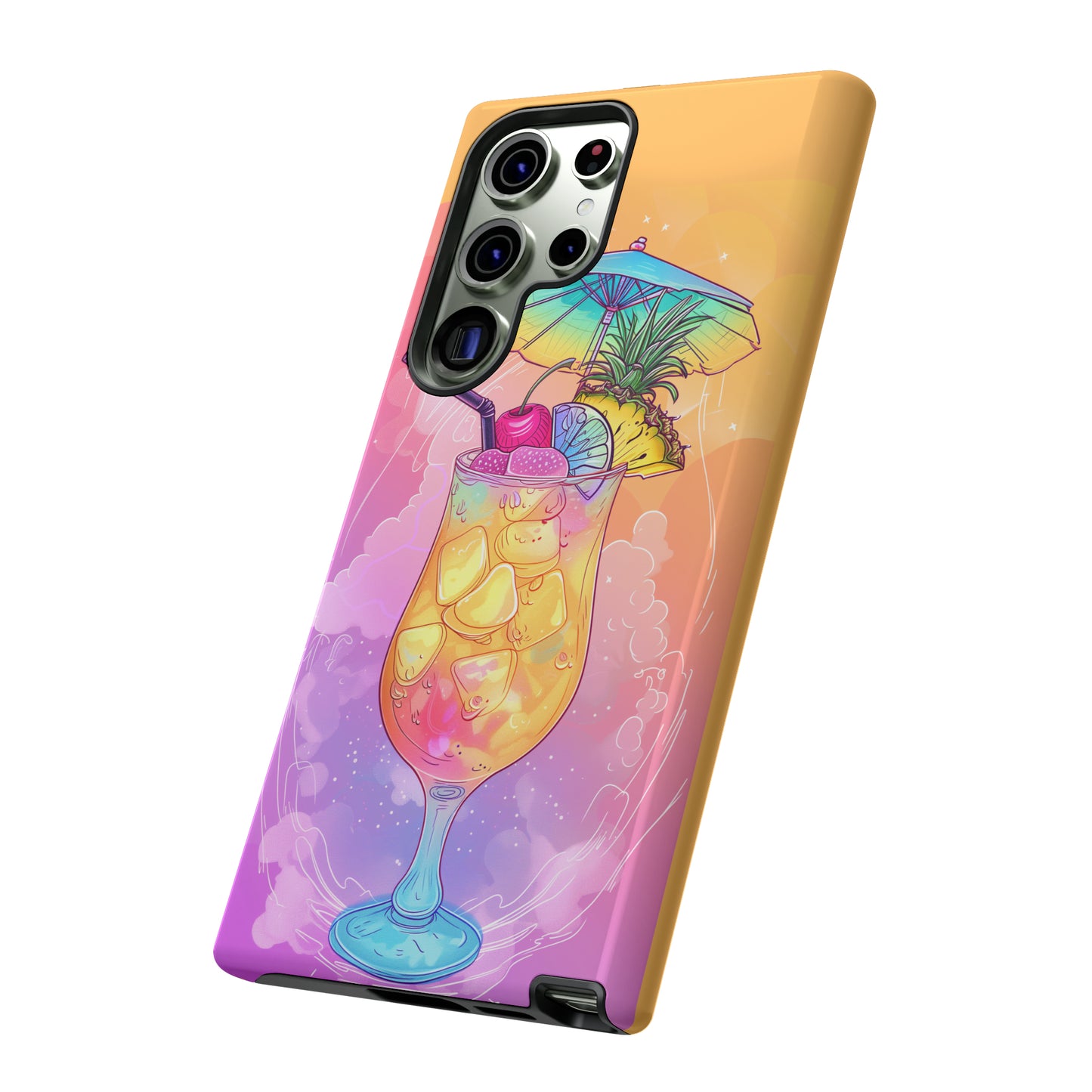 Pina Colada Cocktail Hawaiian Tropical Phone Case, Island Tropics, Wireless Compatible, Protective Cell Phone Case iPhone, Samsung, Pixel