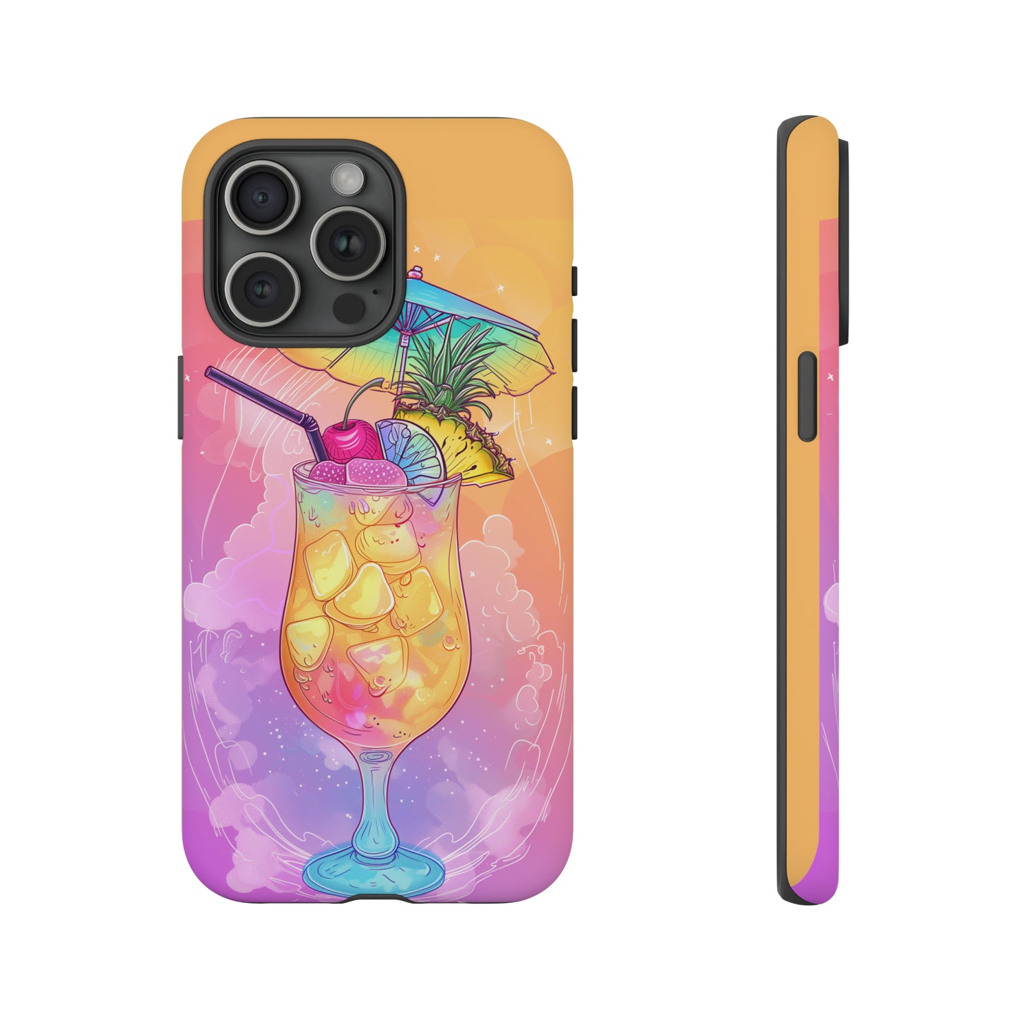 Pina Colada Cocktail Hawaiian Tropical Phone Case, Island Tropics, Wireless Compatible, Protective Cell Phone Case iPhone, Samsung, Pixel