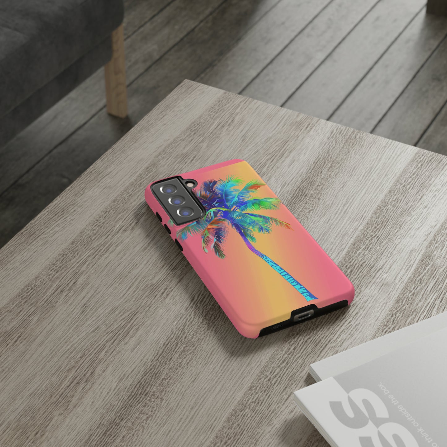 Palm Tree Pink Hawaiian Tropical Phone Case, 808, Island Tropics, Wireless Compatible, Protective Cell Phone Case for iPhone, Samsung, Pixel