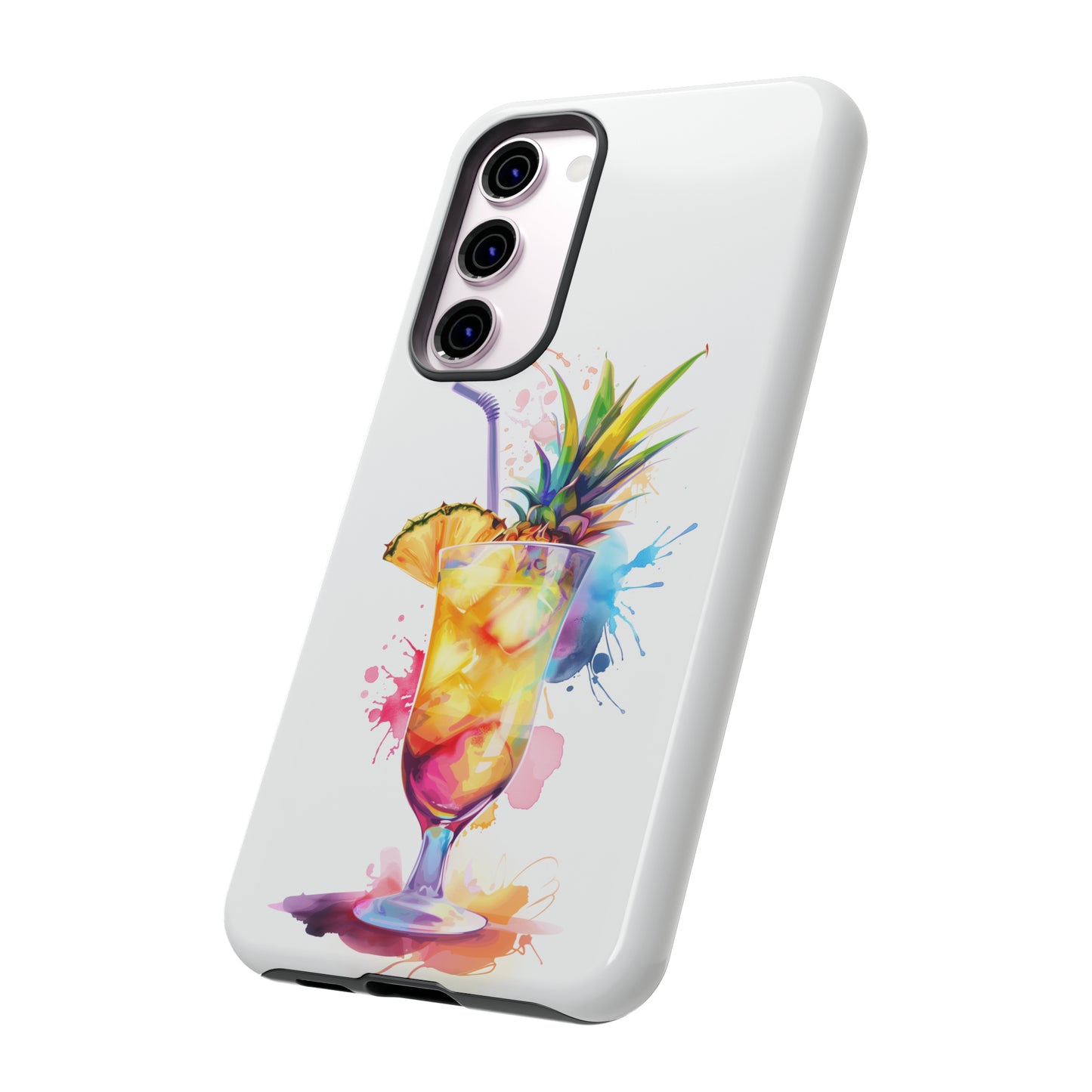 Pina Colada Cocktail Hawaiian Tropical Phone Case, Island Tropics, Wireless Compatible, Protective Cell Phone Case iPhone, Samsung, Pixel