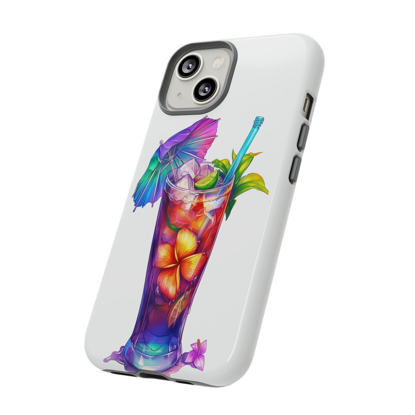 Mai Tai Cocktail Hawaiian Tropical Phone Case, 808, Island Tropics, Wireless Compatible, Protective Cell Phone Case iPhone, Samsung, Pixel