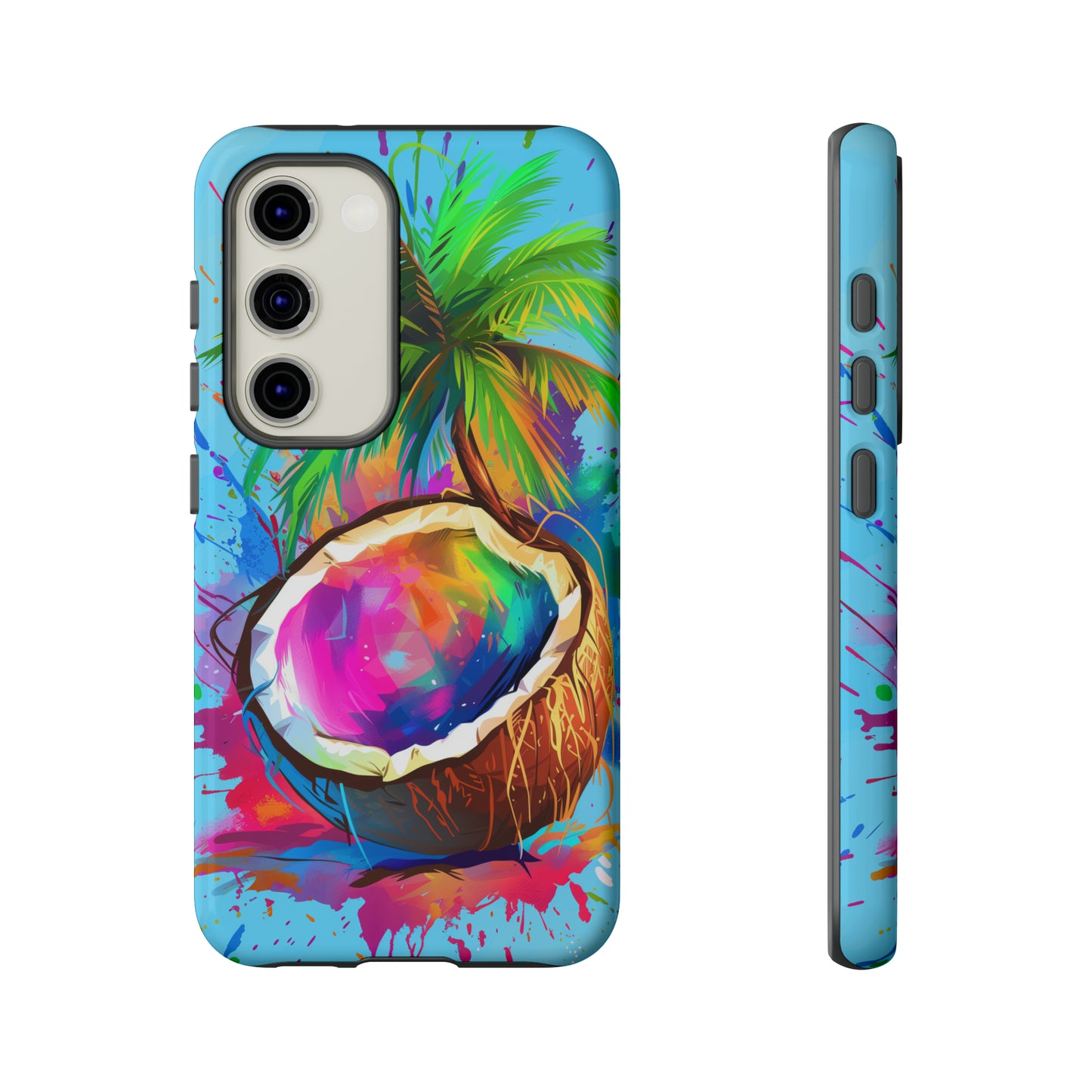 Coconut Colorful Hawaiian Tropical Phone Case, 808, Island Tropics, Wireless Compatible, Protective Cell Phone Case iPhone, Samsung, Pixel