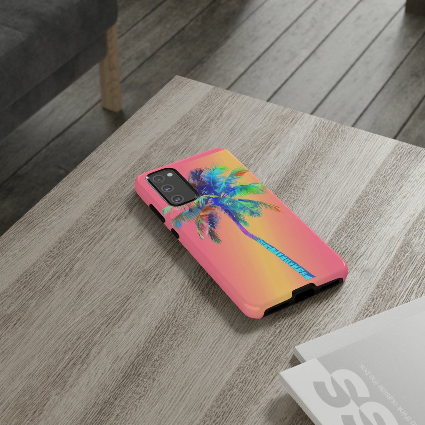Palm Tree Pink Hawaiian Tropical Phone Case, 808, Island Tropics, Wireless Compatible, Protective Cell Phone Case for iPhone, Samsung, Pixel