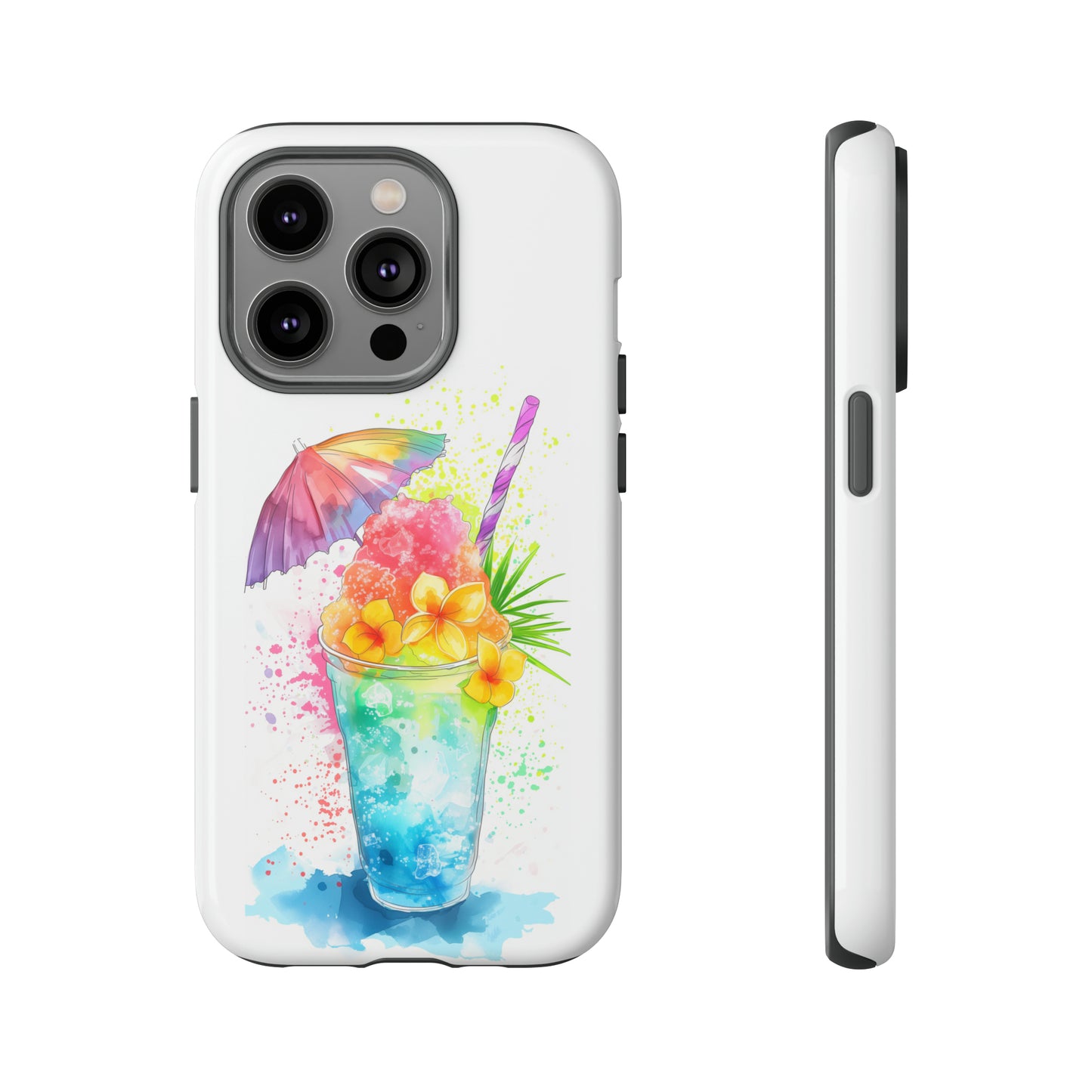 Shave Ice Plumerias Hawaiian Tropical Phone Case, 808, Island Tropics, Wireless Compatible, Protective Cell Case iPhone, Samsung, Pixel