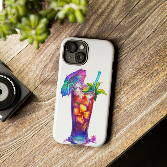 Mai Tai Cocktail Hawaiian Tropical Phone Case, 808, Island Tropics, Wireless Compatible, Protective Cell Phone Case iPhone, Samsung, Pixel