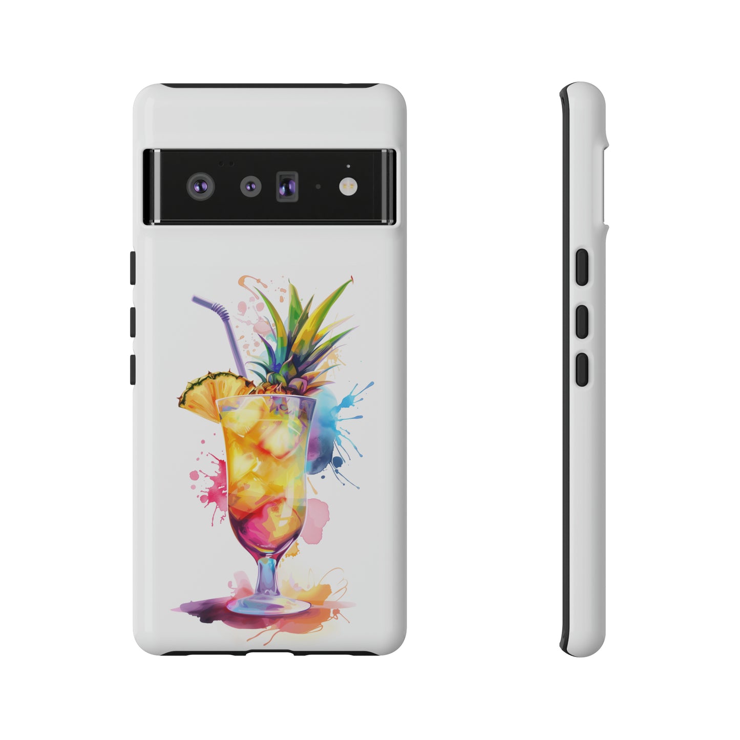 Pina Colada Cocktail Hawaiian Tropical Phone Case, Island Tropics, Wireless Compatible, Protective Cell Phone Case iPhone, Samsung, Pixel