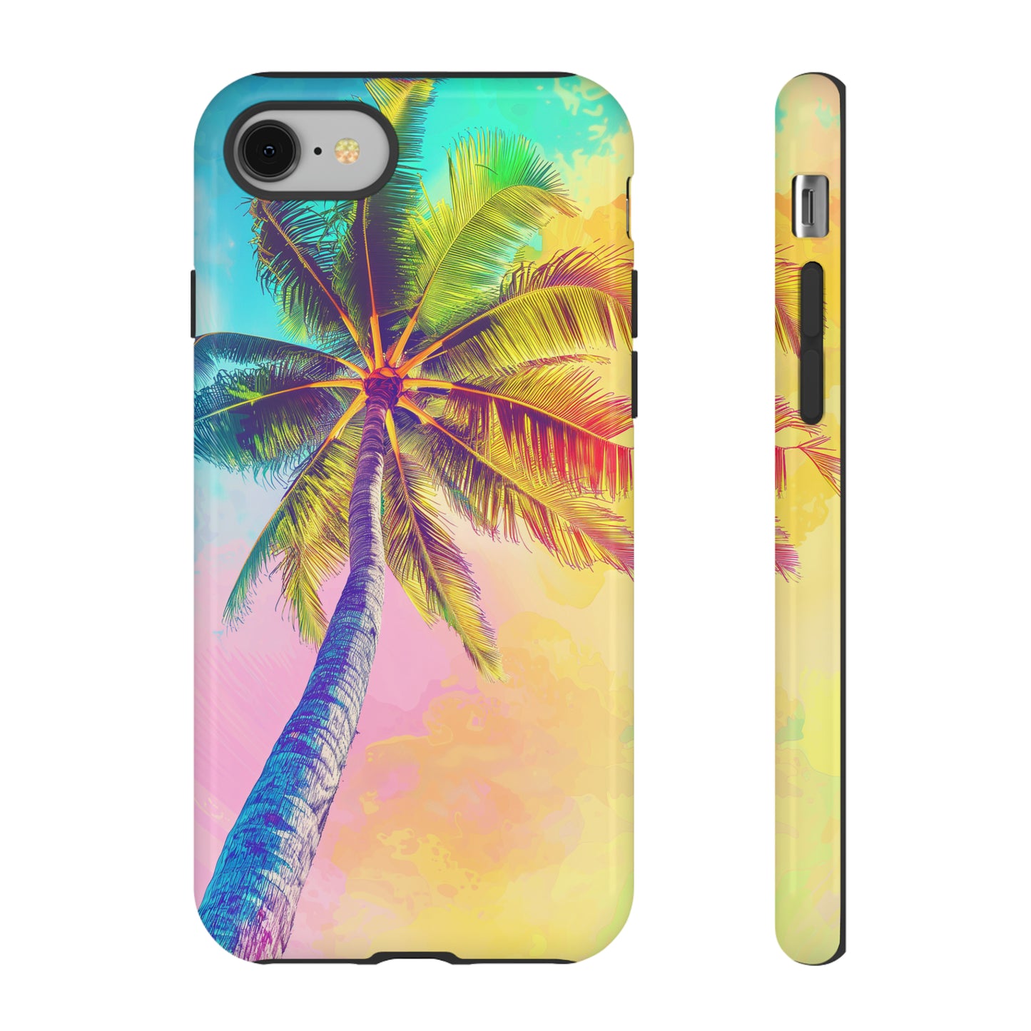 Palm Tree Colorful Hawaiian Tropical Phone Case, 808, Island Tropics, Wireless Compatible, Protective Cell Phone Case iPhone, Samsung, Pixel