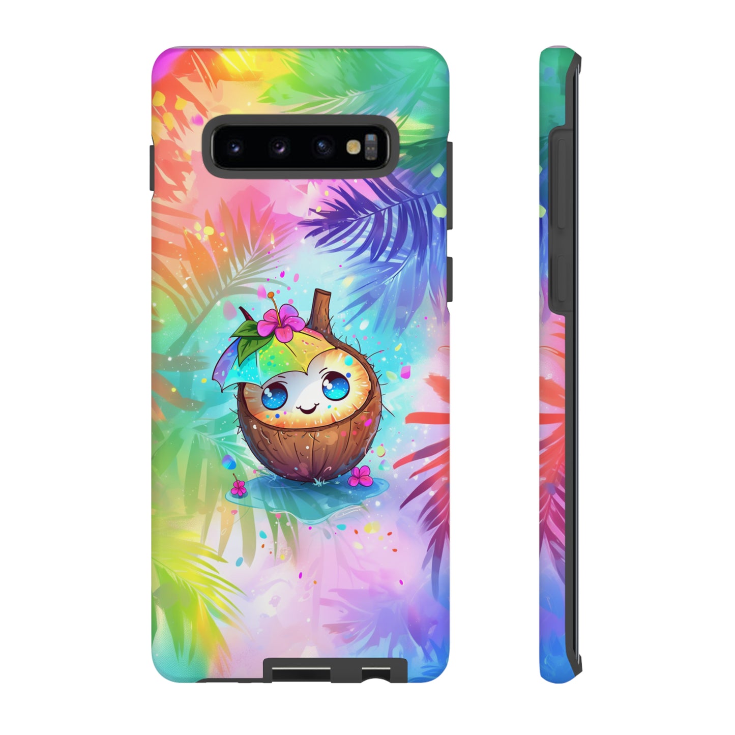 Cute Anime Coconut Hawaiian Tropical Phone Case, 808, Island Tropics, Wireless Compatible, Protective Cell Phone Case iPhone, Samsung, Pixel