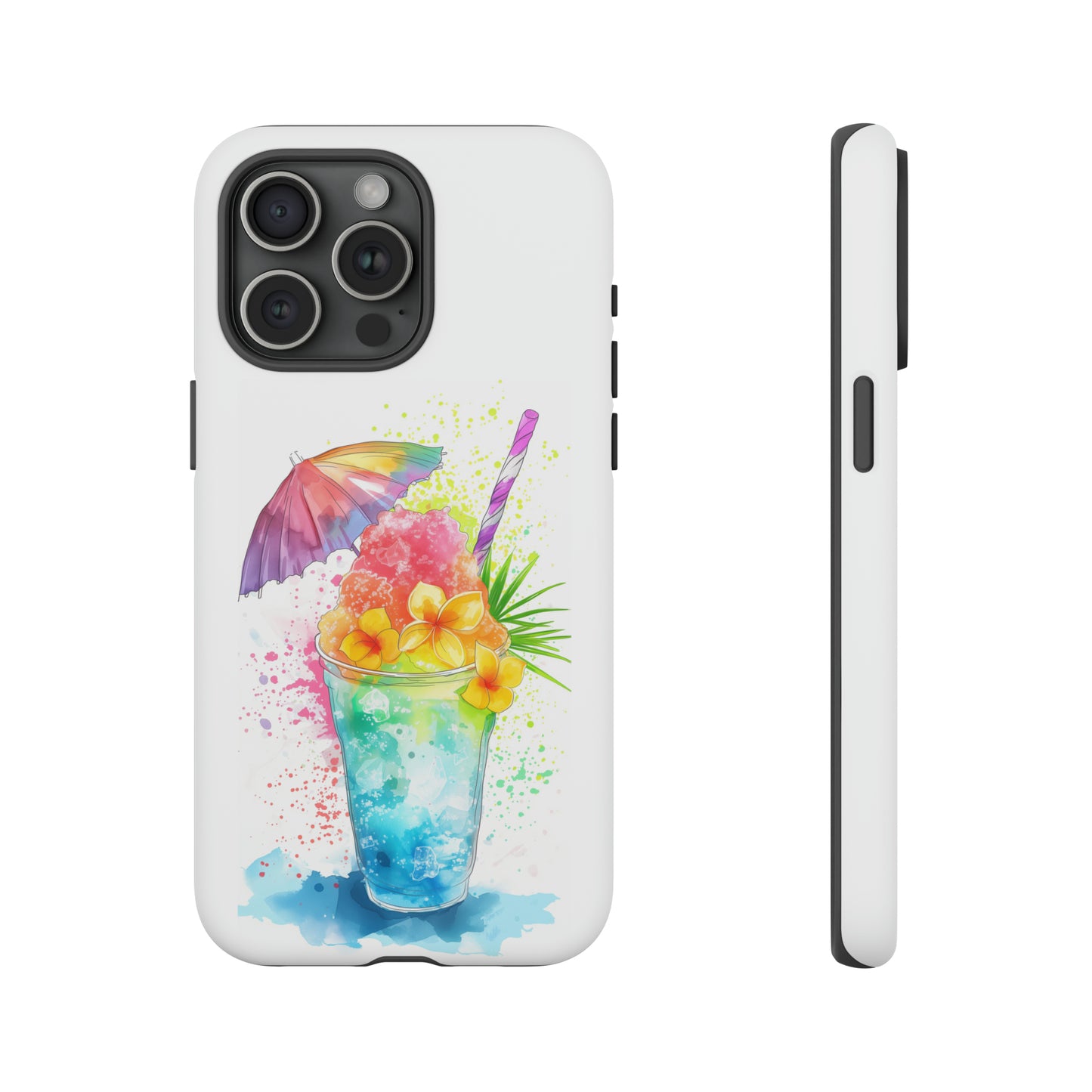 Shave Ice Plumerias Hawaiian Tropical Phone Case, 808, Island Tropics, Wireless Compatible, Protective Cell Case iPhone, Samsung, Pixel