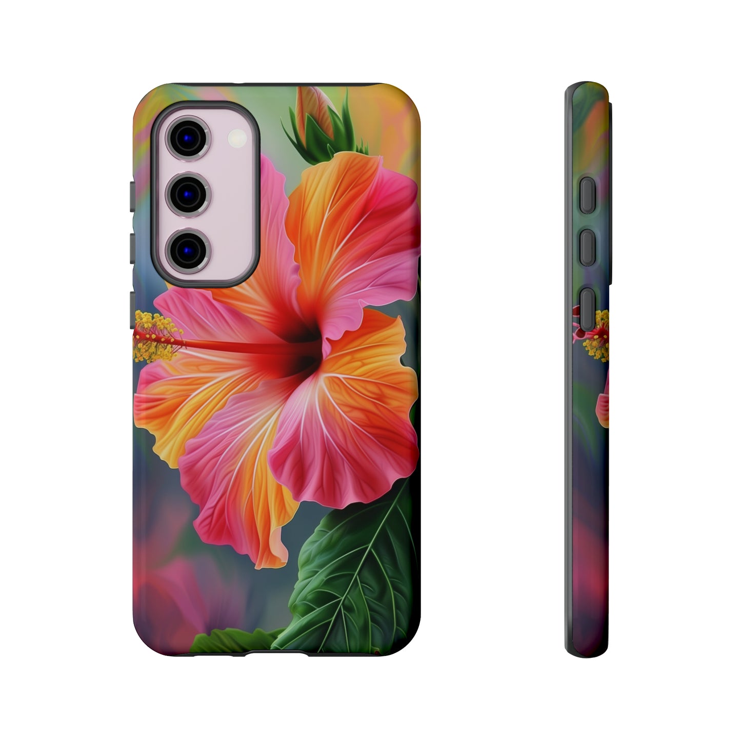 Hibiscus Flower Hawaiian Phone Case, Tropical, Wireless Compatible, Protective Cell Phone Case for iPhone, Samsung, Pixel phones