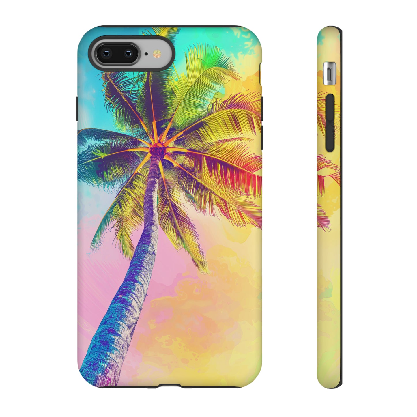 Palm Tree Colorful Hawaiian Tropical Phone Case, 808, Island Tropics, Wireless Compatible, Protective Cell Phone Case iPhone, Samsung, Pixel