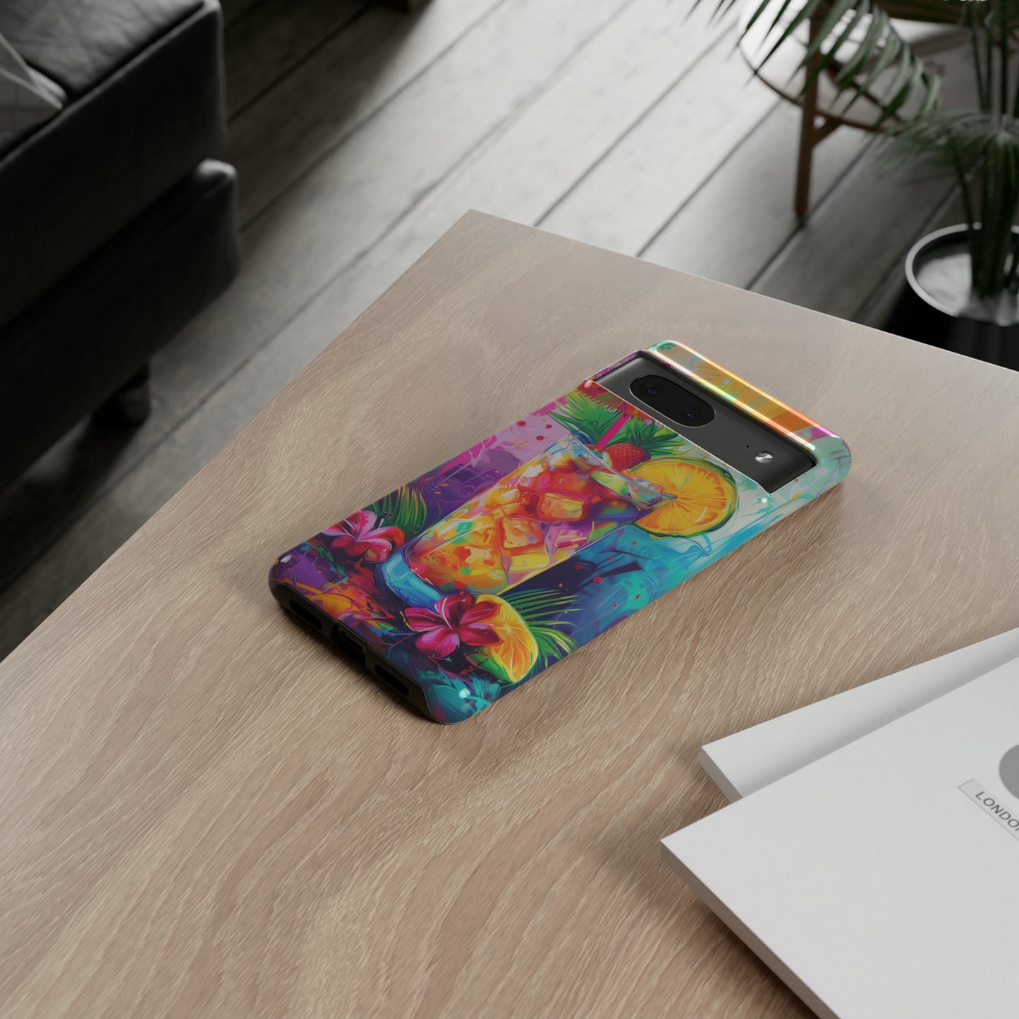 Mai Tai Cocktail Hawaiian Tropical Phone Case, 808, Island Tropics, Wireless Compatible, Protective Cell Phone Case iPhone, Samsung, Pixel