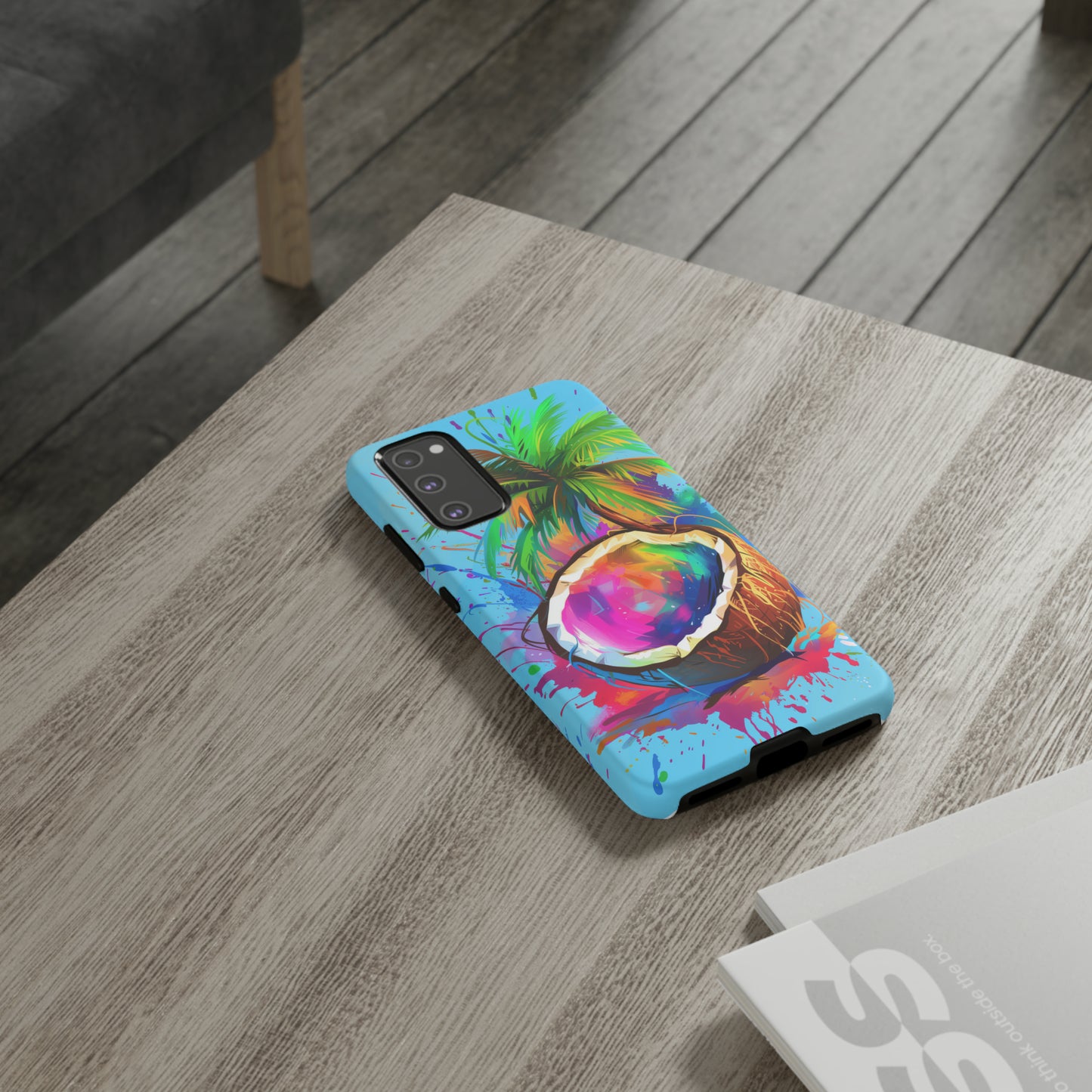 Coconut Colorful Hawaiian Tropical Phone Case, 808, Island Tropics, Wireless Compatible, Protective Cell Phone Case iPhone, Samsung, Pixel