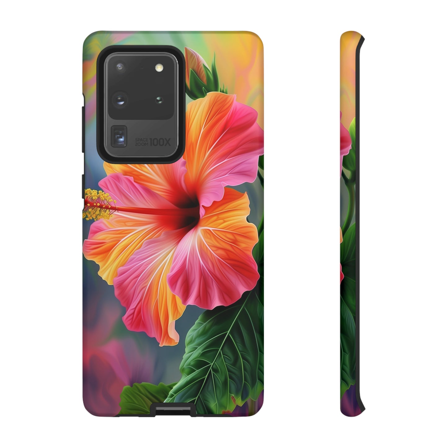 Hibiscus Flower Hawaiian Phone Case, Tropical, Wireless Compatible, Protective Cell Phone Case for iPhone, Samsung, Pixel phones