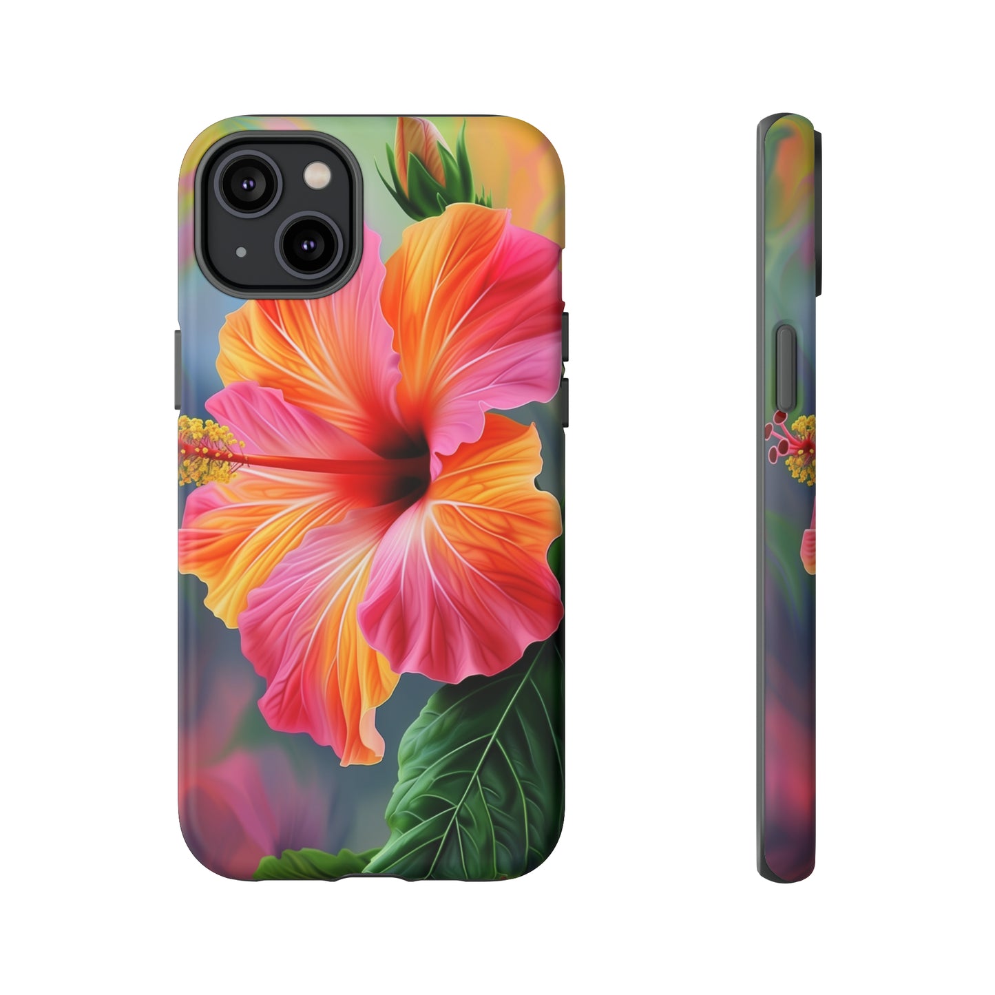 Hibiscus Flower Hawaiian Phone Case, Tropical, Wireless Compatible, Protective Cell Phone Case for iPhone, Samsung, Pixel phones