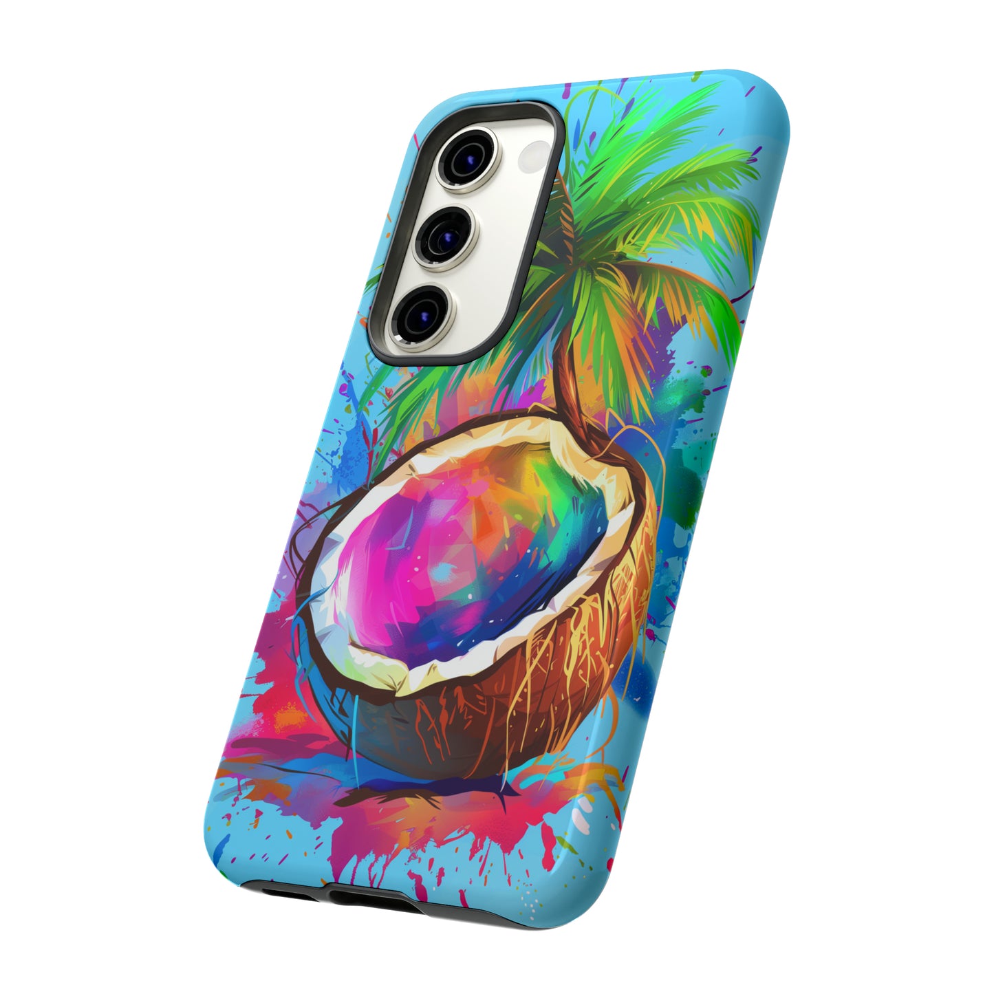 Coconut Colorful Hawaiian Tropical Phone Case, 808, Island Tropics, Wireless Compatible, Protective Cell Phone Case iPhone, Samsung, Pixel