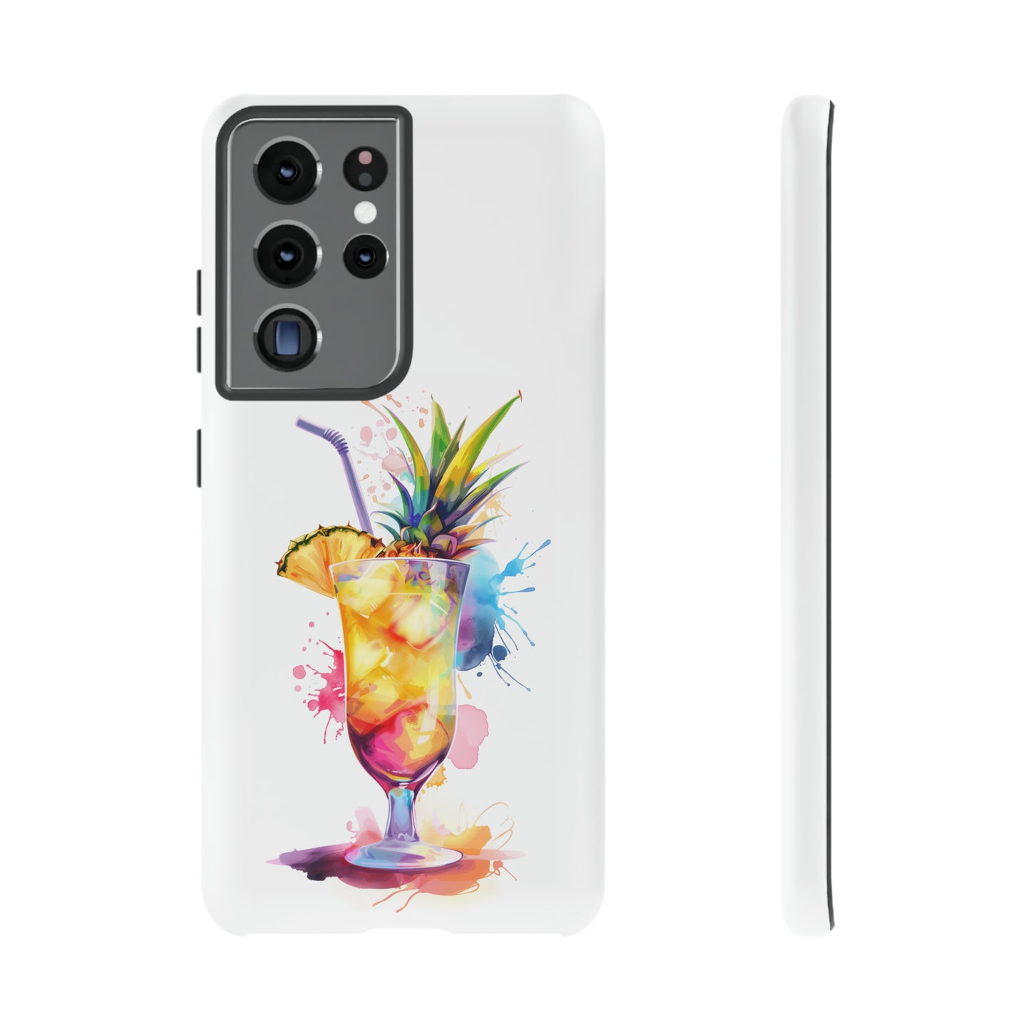 Pina Colada Cocktail Hawaiian Tropical Phone Case, Island Tropics, Wireless Compatible, Protective Cell Phone Case iPhone, Samsung, Pixel