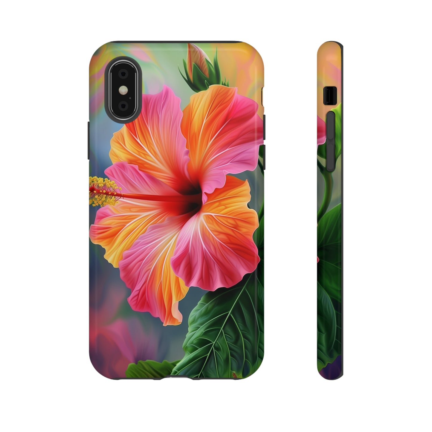 Hibiscus Flower Hawaiian Phone Case, Tropical, Wireless Compatible, Protective Cell Phone Case for iPhone, Samsung, Pixel phones