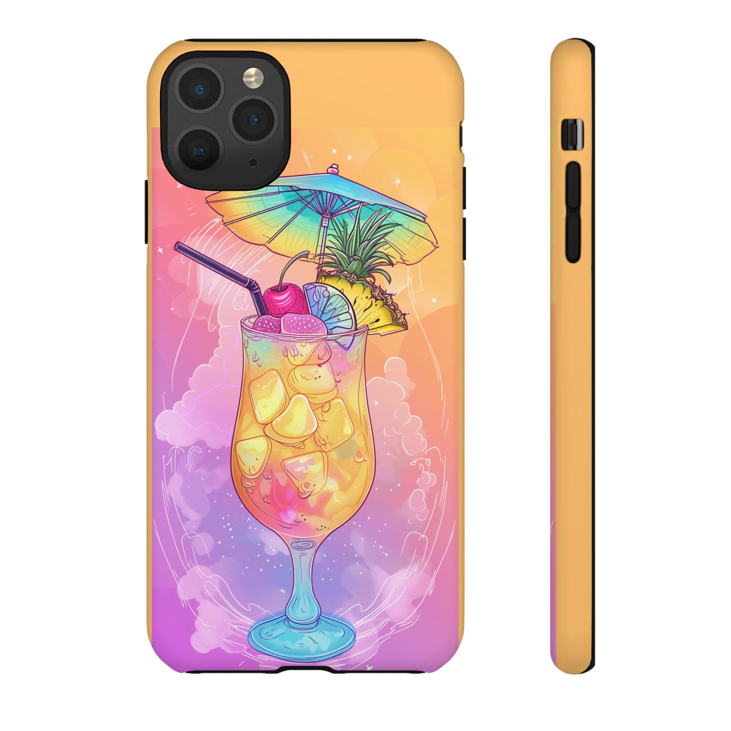 Pina Colada Cocktail Hawaiian Tropical Phone Case, Island Tropics, Wireless Compatible, Protective Cell Phone Case iPhone, Samsung, Pixel